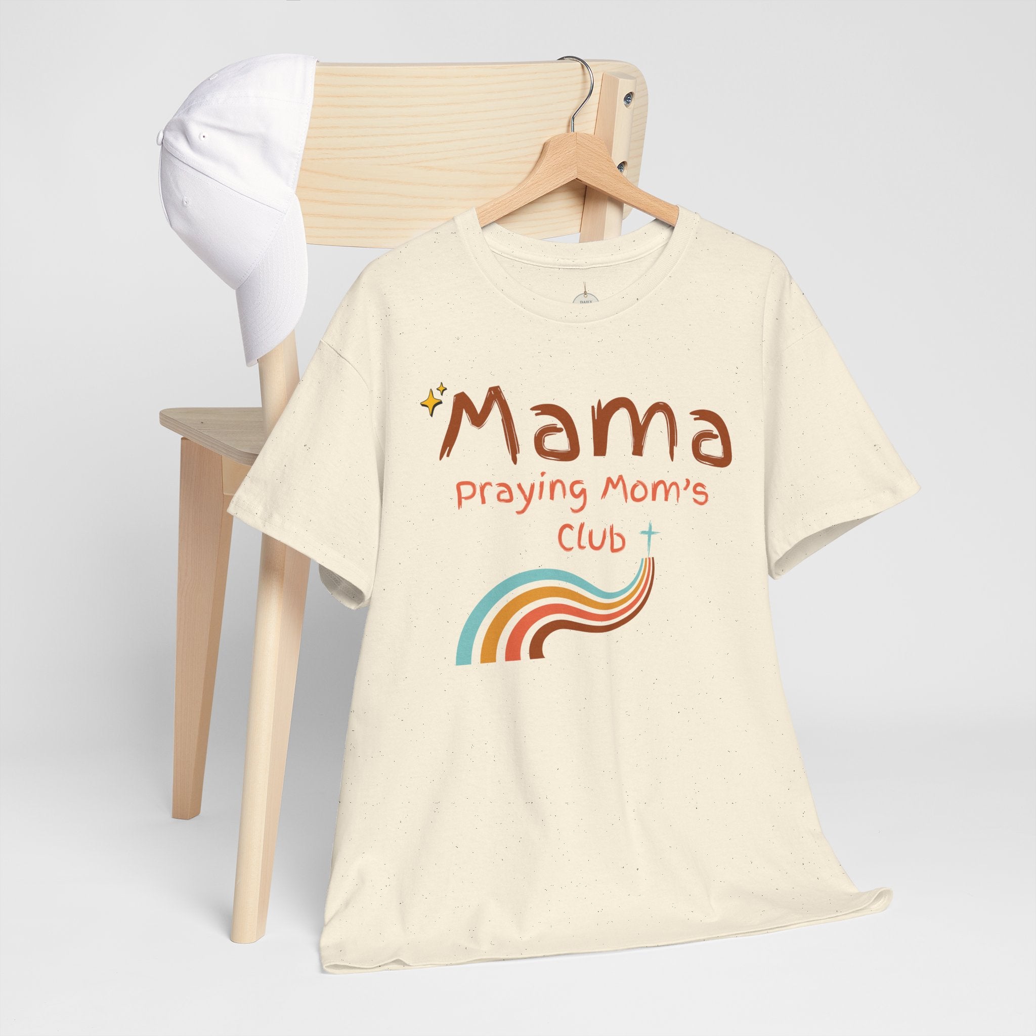 Mama Praying Mom's Club Tee — Inspirational Christian Mama T-Shirt with Rainbow - Mother's Day Gift