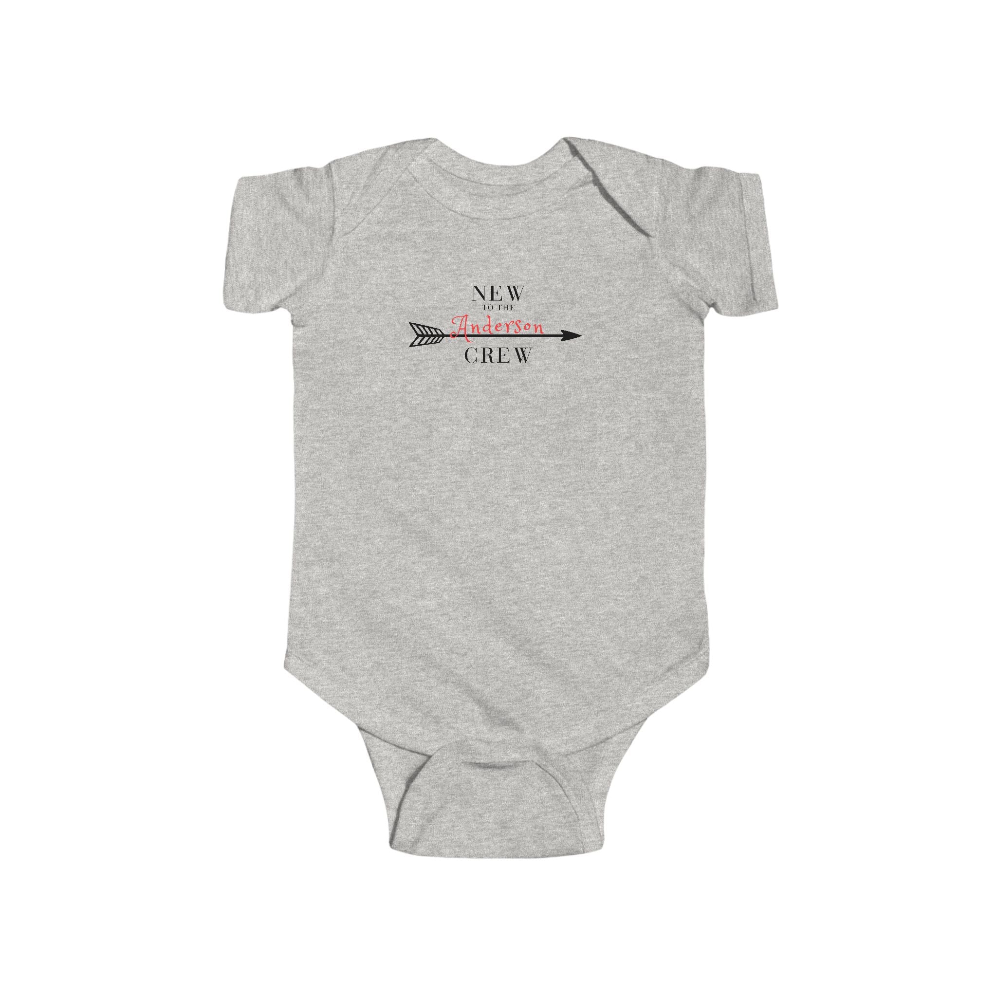 Personalized 'New to the ___ Crew' Infant Bodysuit — Baby Announcement & Newborn Welcome