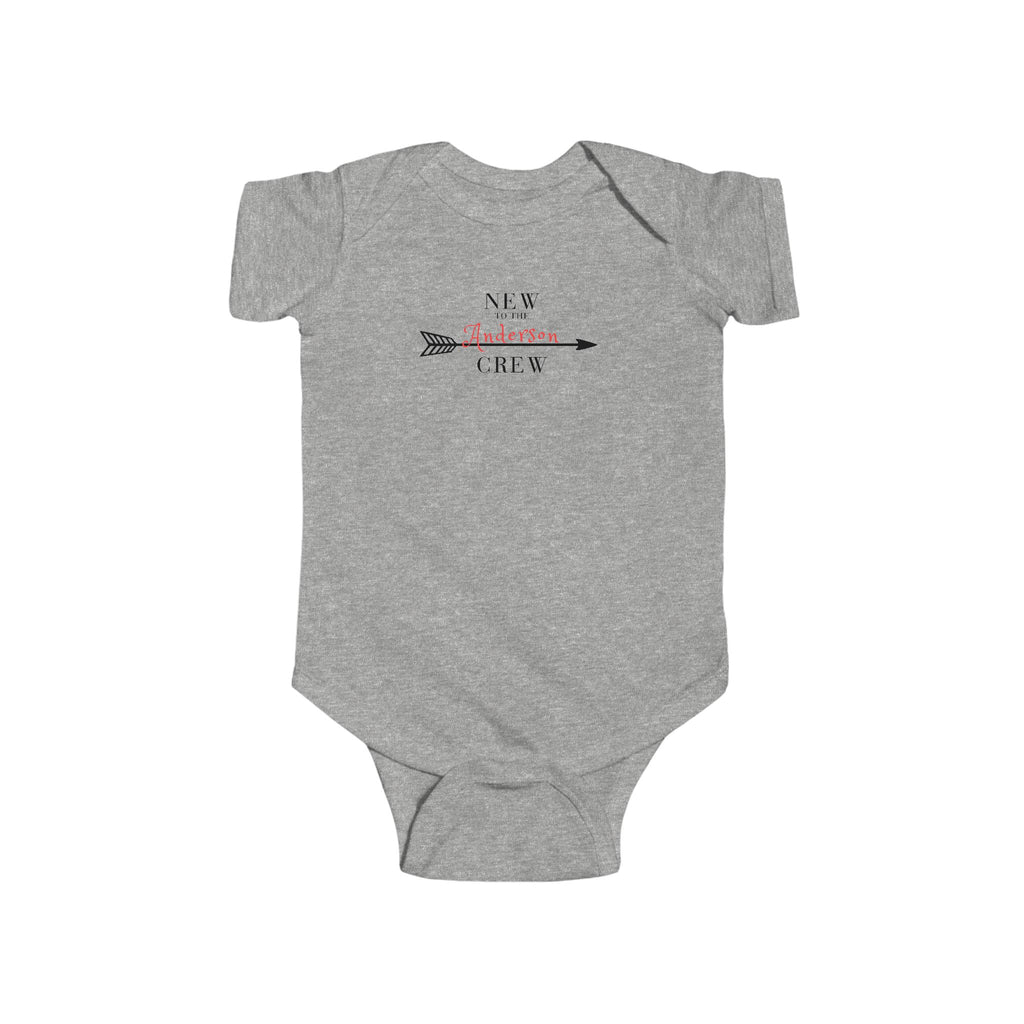 Personalized 'New to the ___ Crew' Infant Bodysuit — Baby Announcement & Newborn Welcome