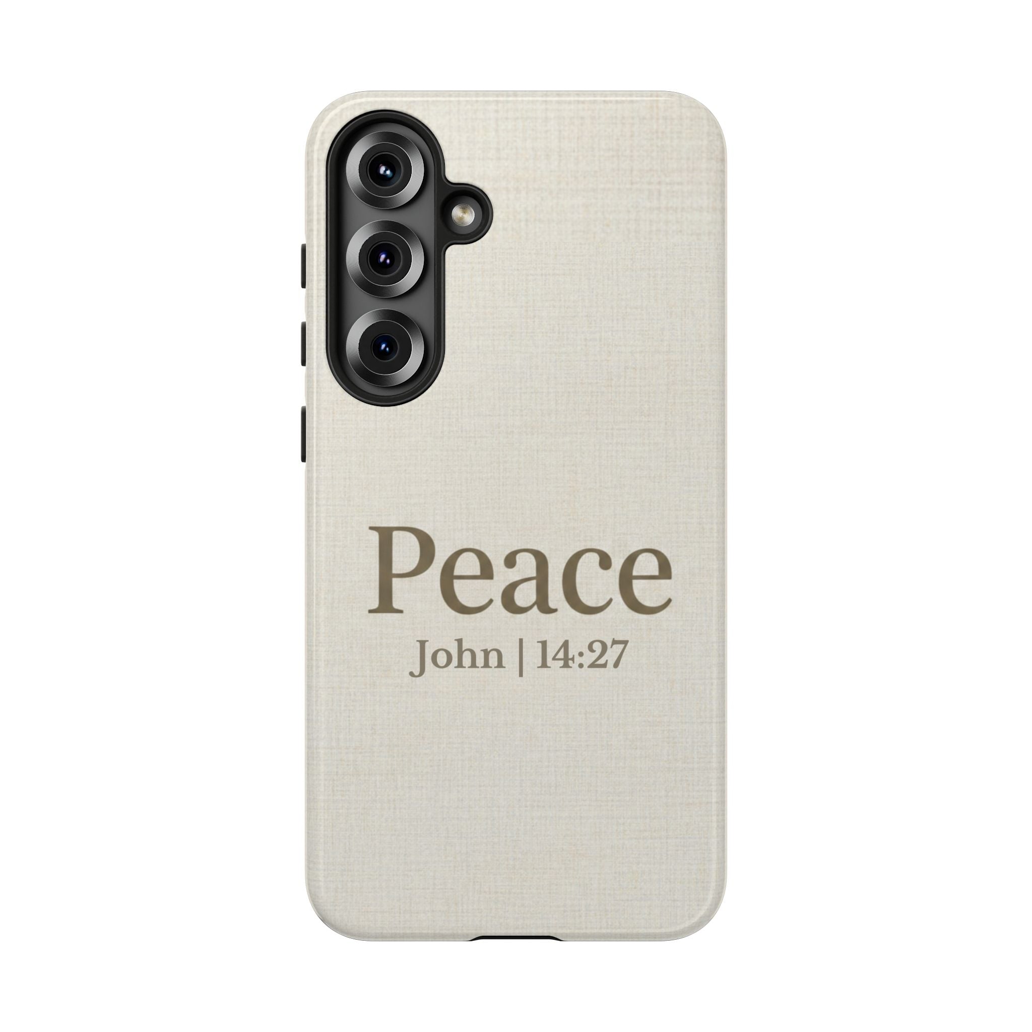 Peace (John 14:27) Phone Case — Minimalist Christian Scripture iPhone & Android Cover