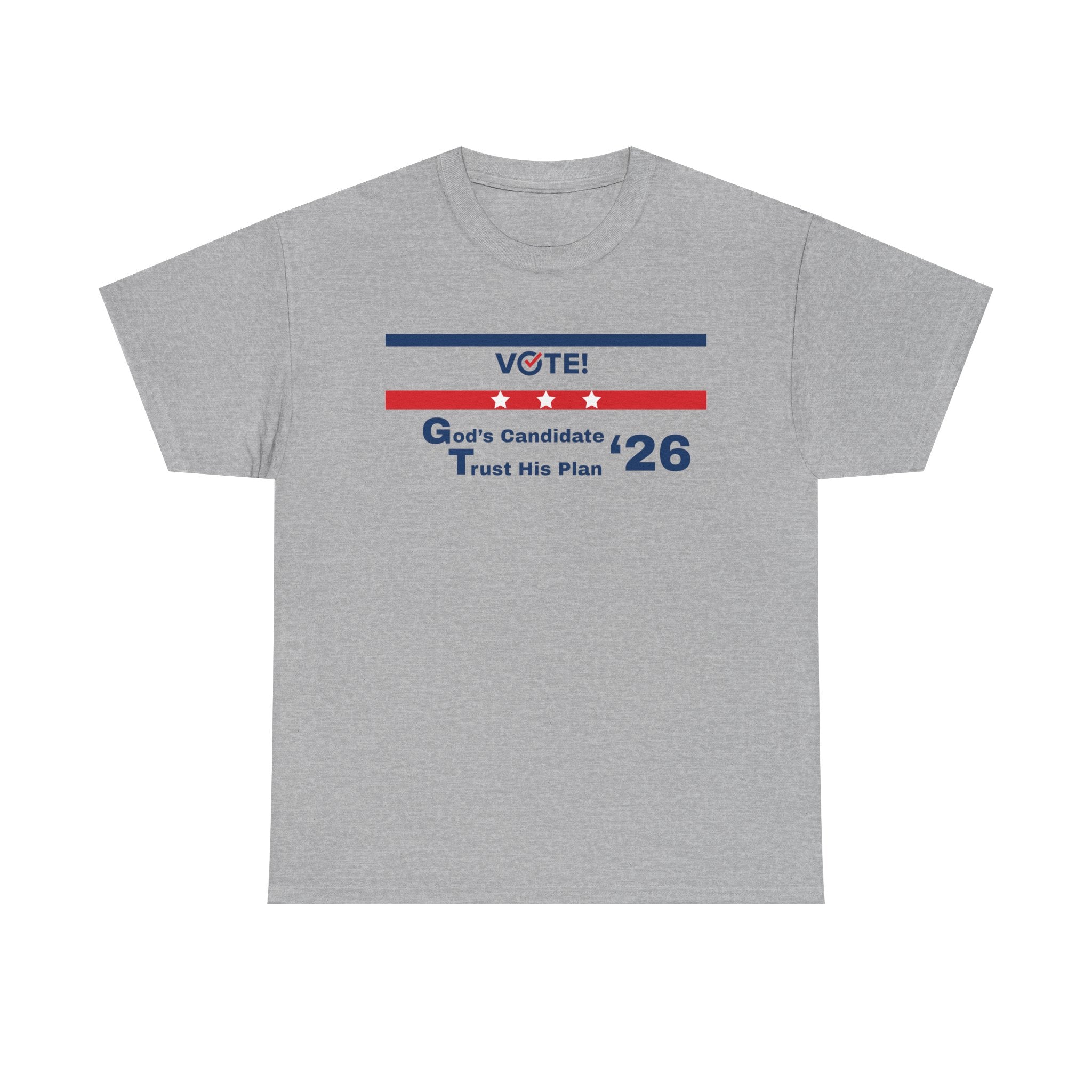 Vote! Gods Candidate Trust His Plan T-Shirt  - Election 2026 Faith Shirt, Christian Political Shirt