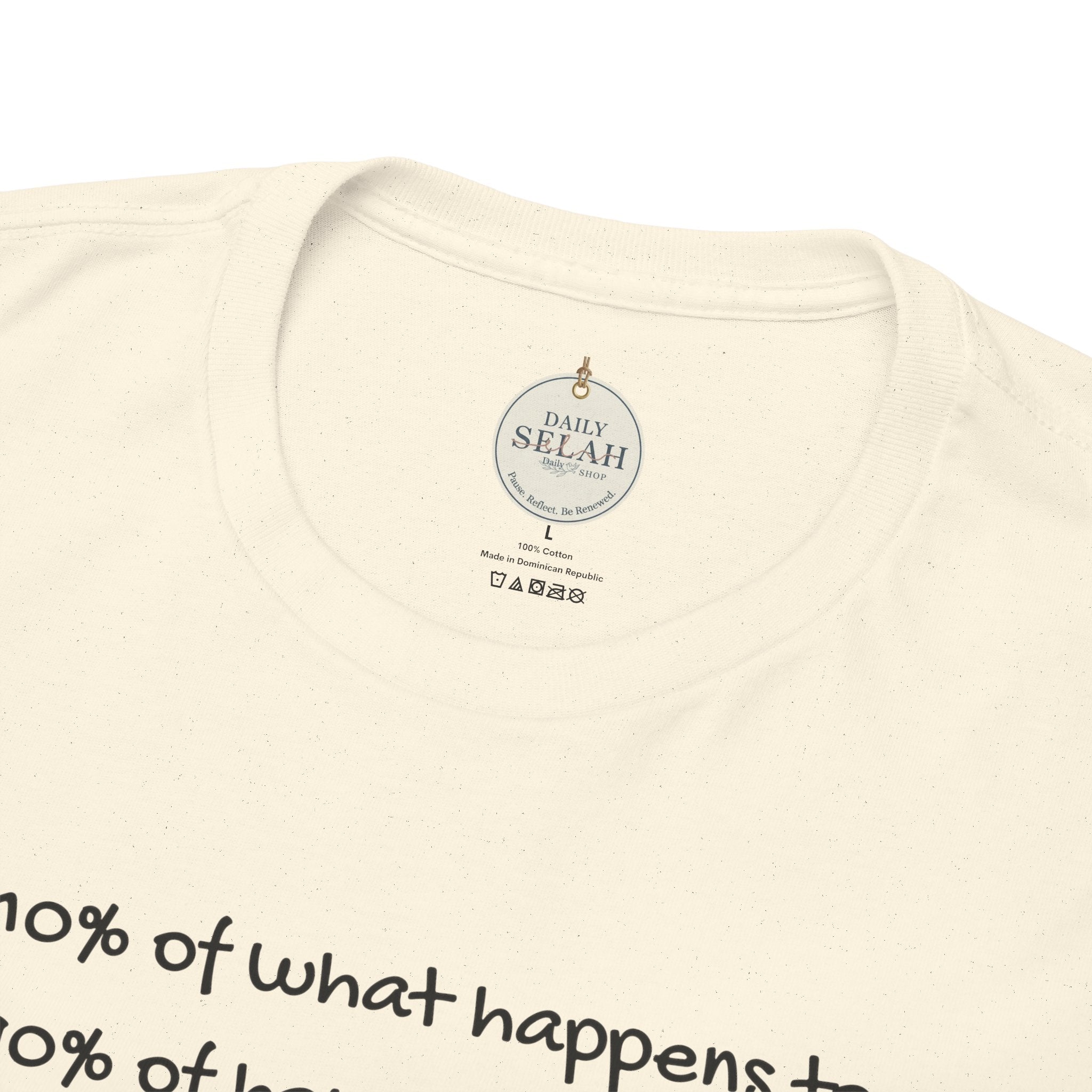 Bible Verse T‑Shirt – "Life is 10% of what happens to you" James 1:2-1 Inspirational Tee