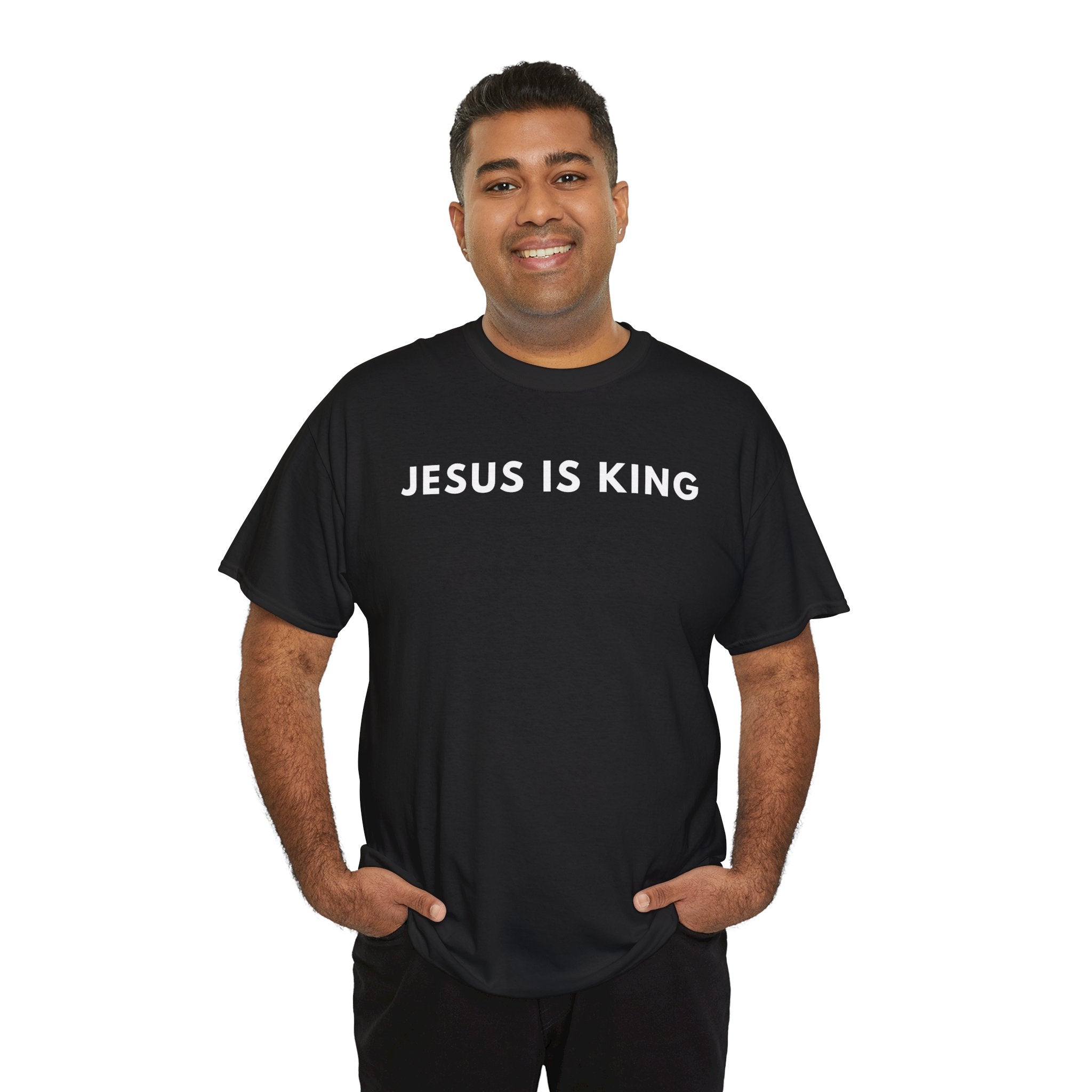 Jesus Is King Tee - Christian Faith White Cotton T-Shirt
