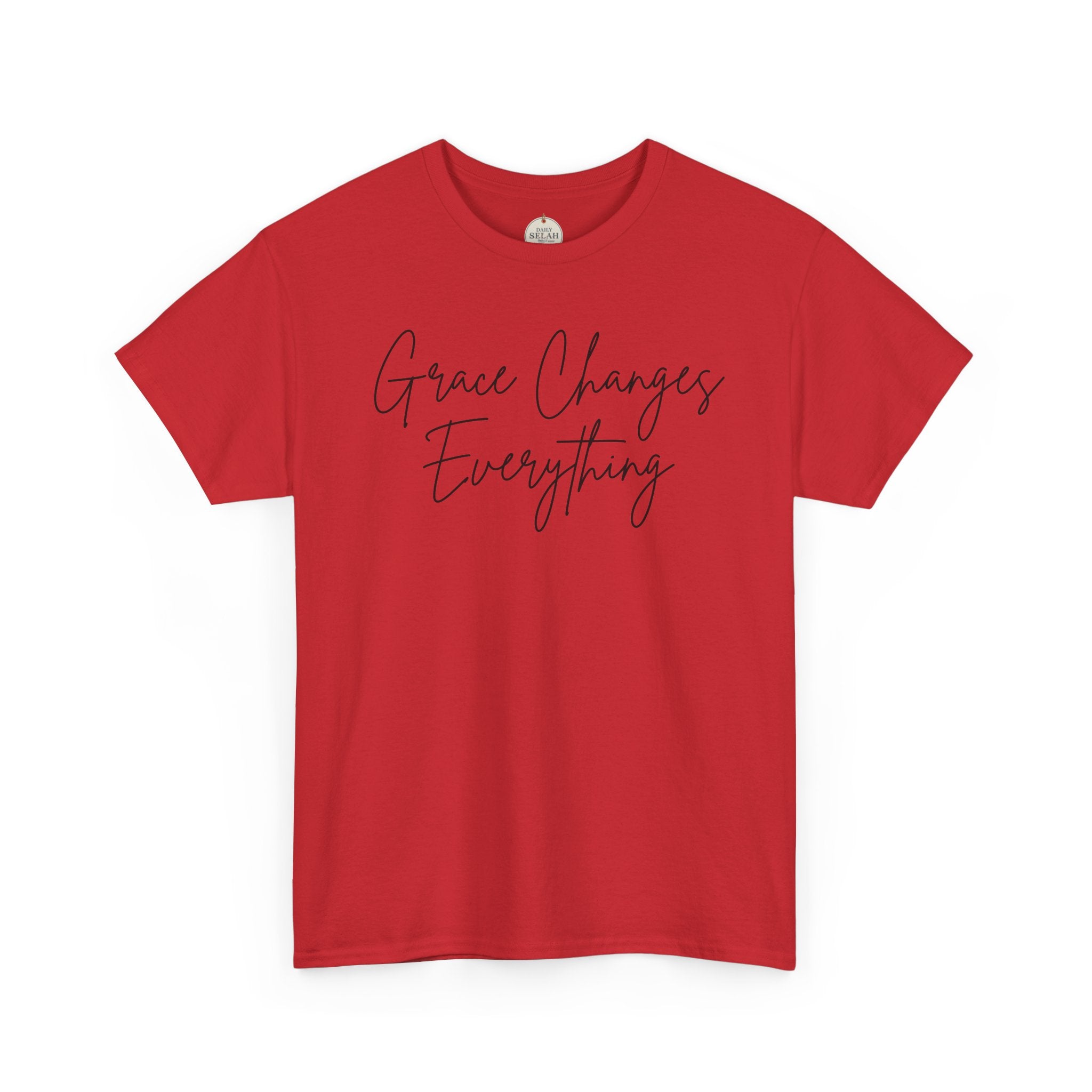 Grace Changes Everything tee | with Faith cross vertical back design