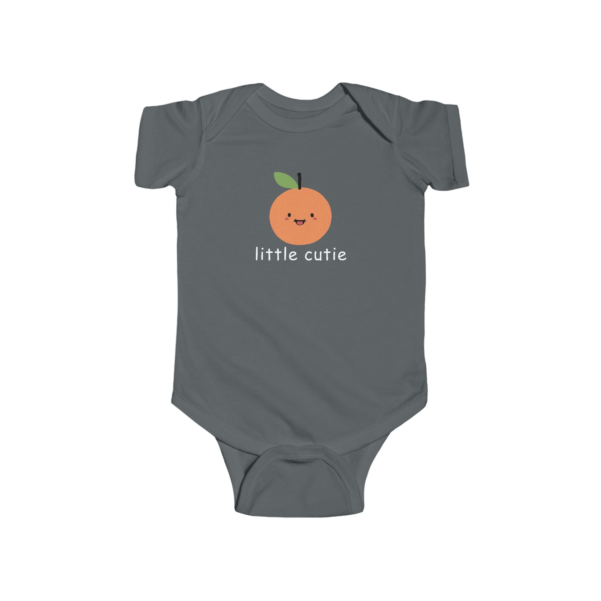 Infant Bodysuit - "Little Cutie" Orange Baby Onesie
