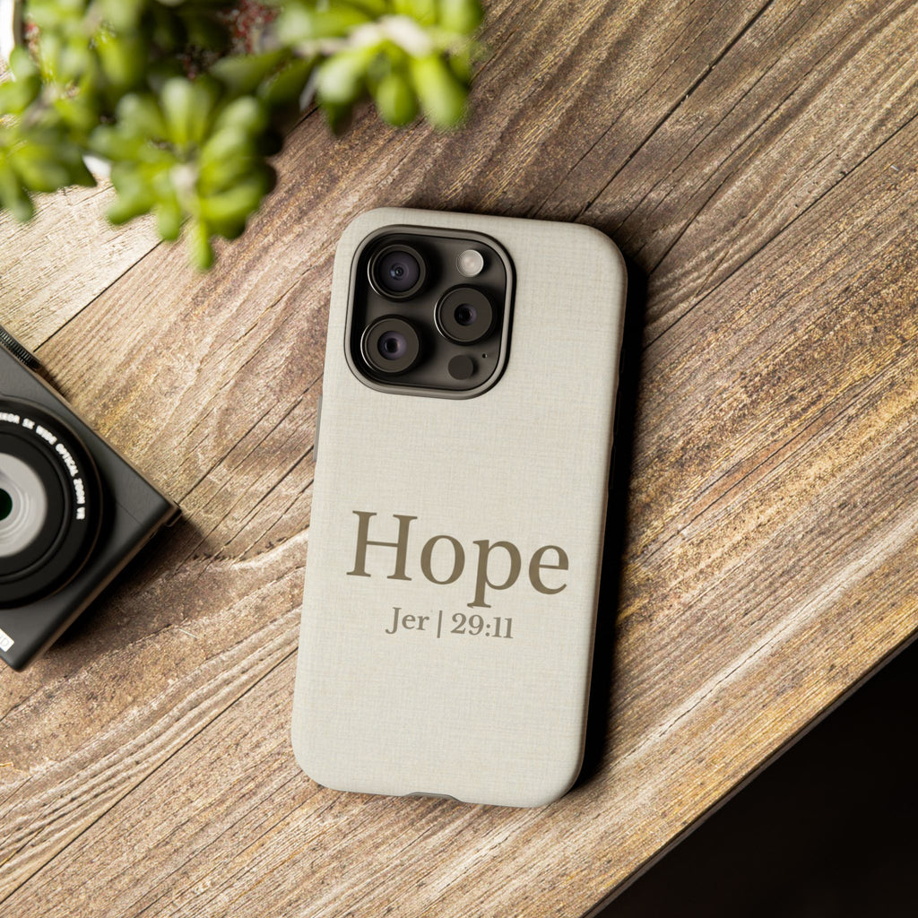 Hope (Jeremiah 29:11) Phone Case — Minimalist Christian Inspirational Cover