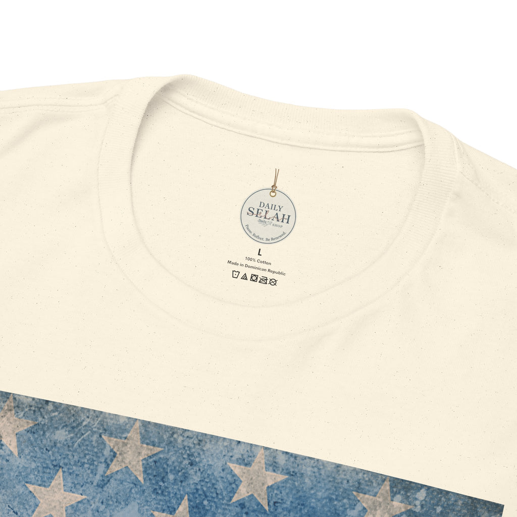 God First 250 Years Vintage American Flag  and Patriotic T-Shirt