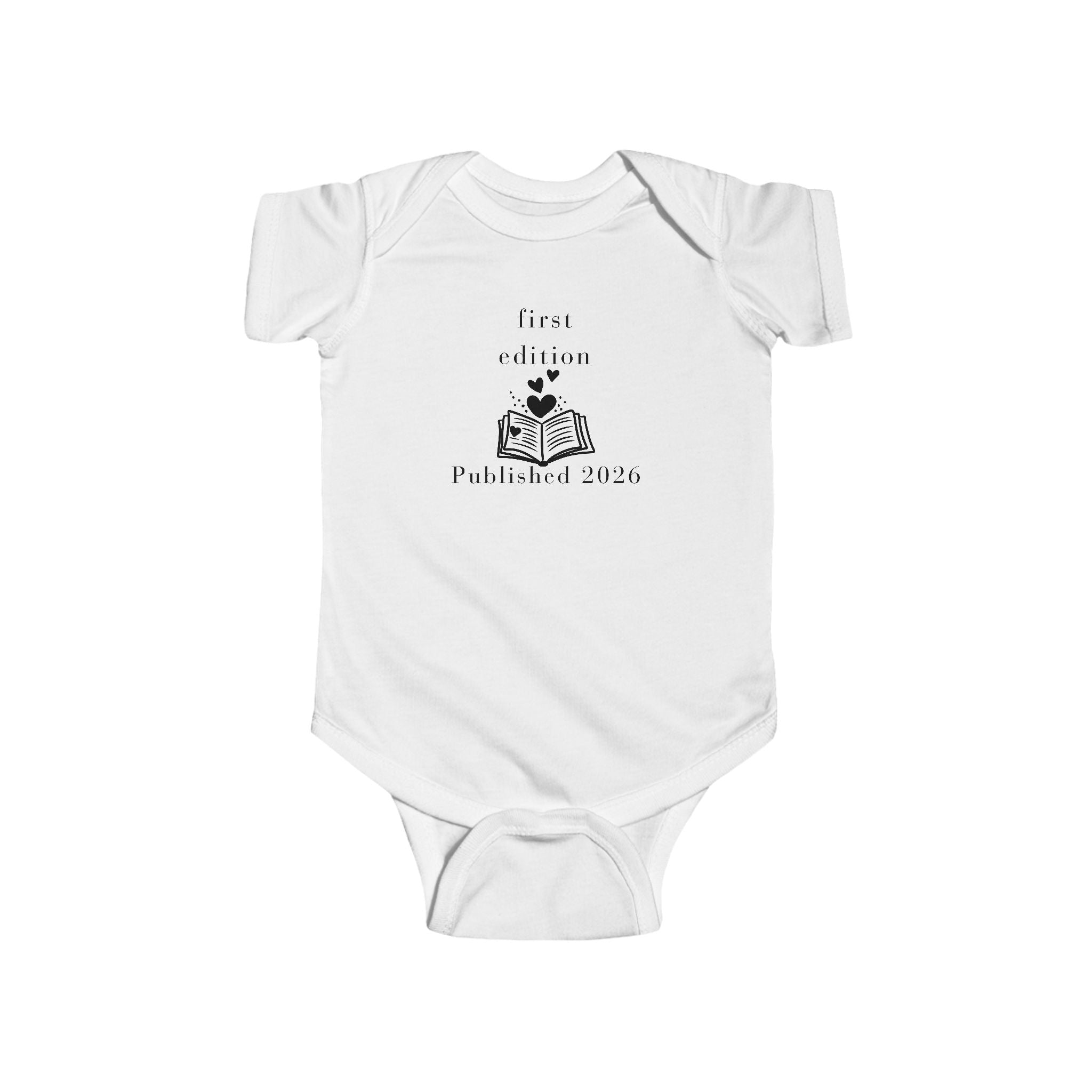First Edition Book Graphic Bodysuit | Published 2026 Newborn Onesie
