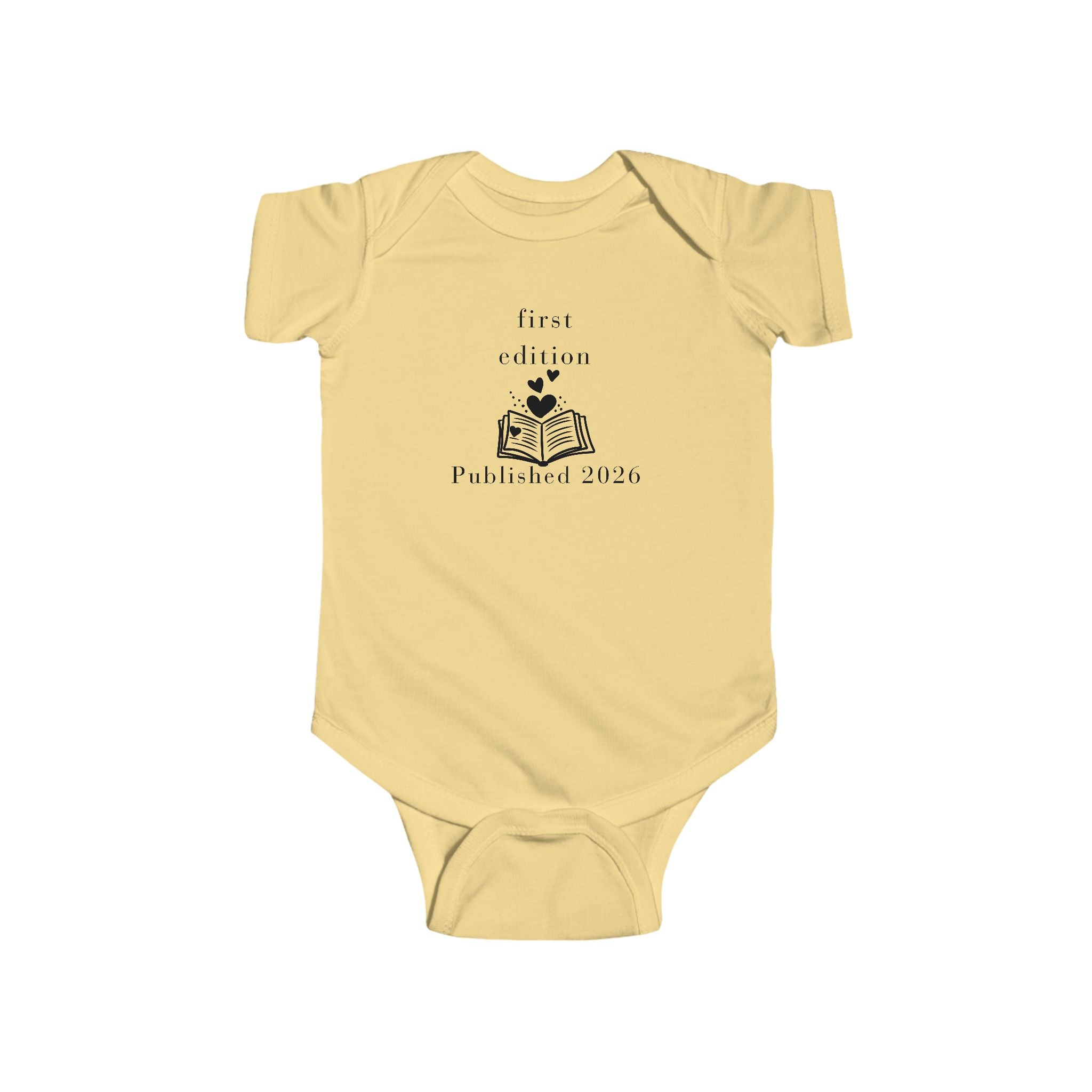First Edition Book Graphic Bodysuit | Published 2026 Newborn Onesie