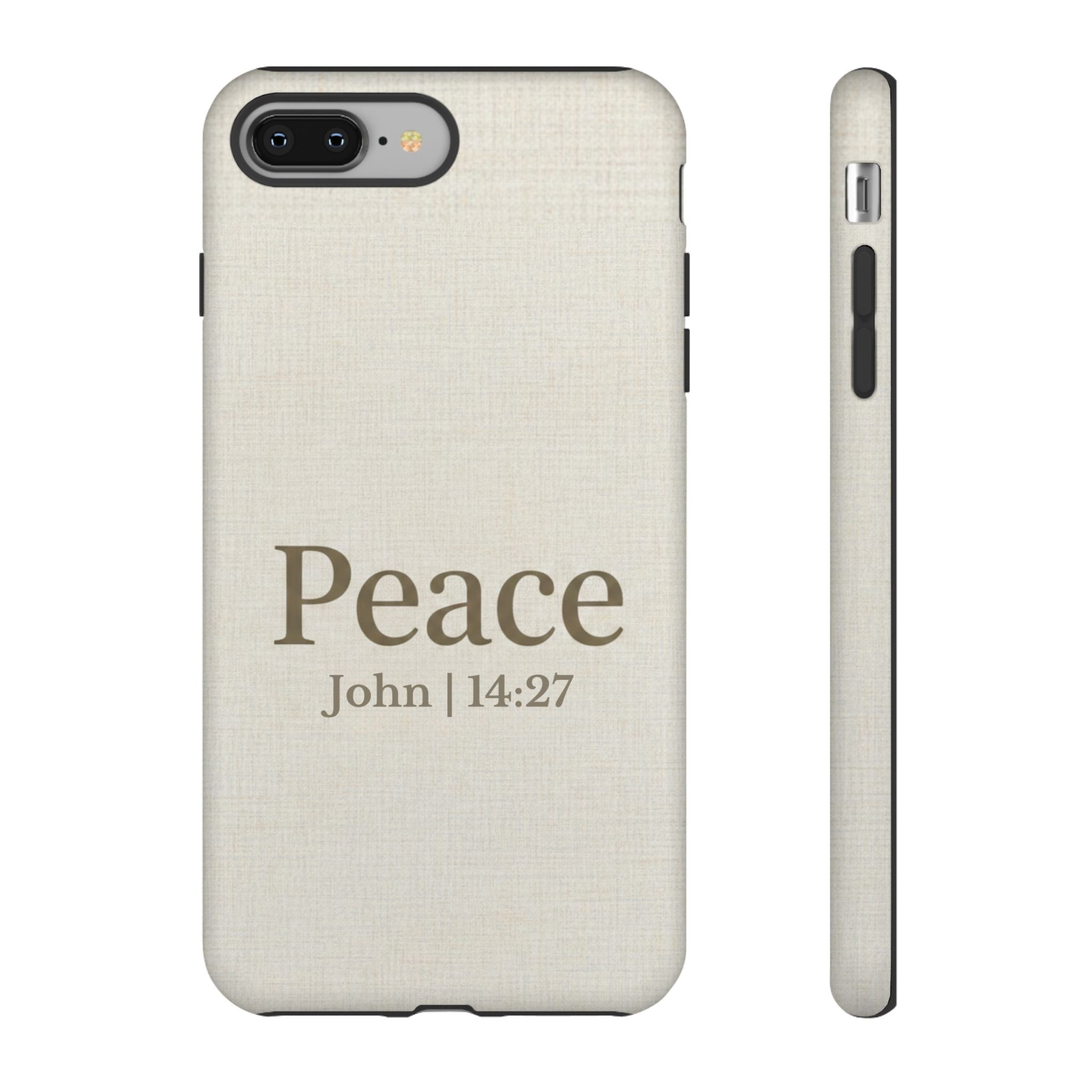 Peace (John 14:27) Phone Case — Minimalist Christian Scripture iPhone & Android Cover