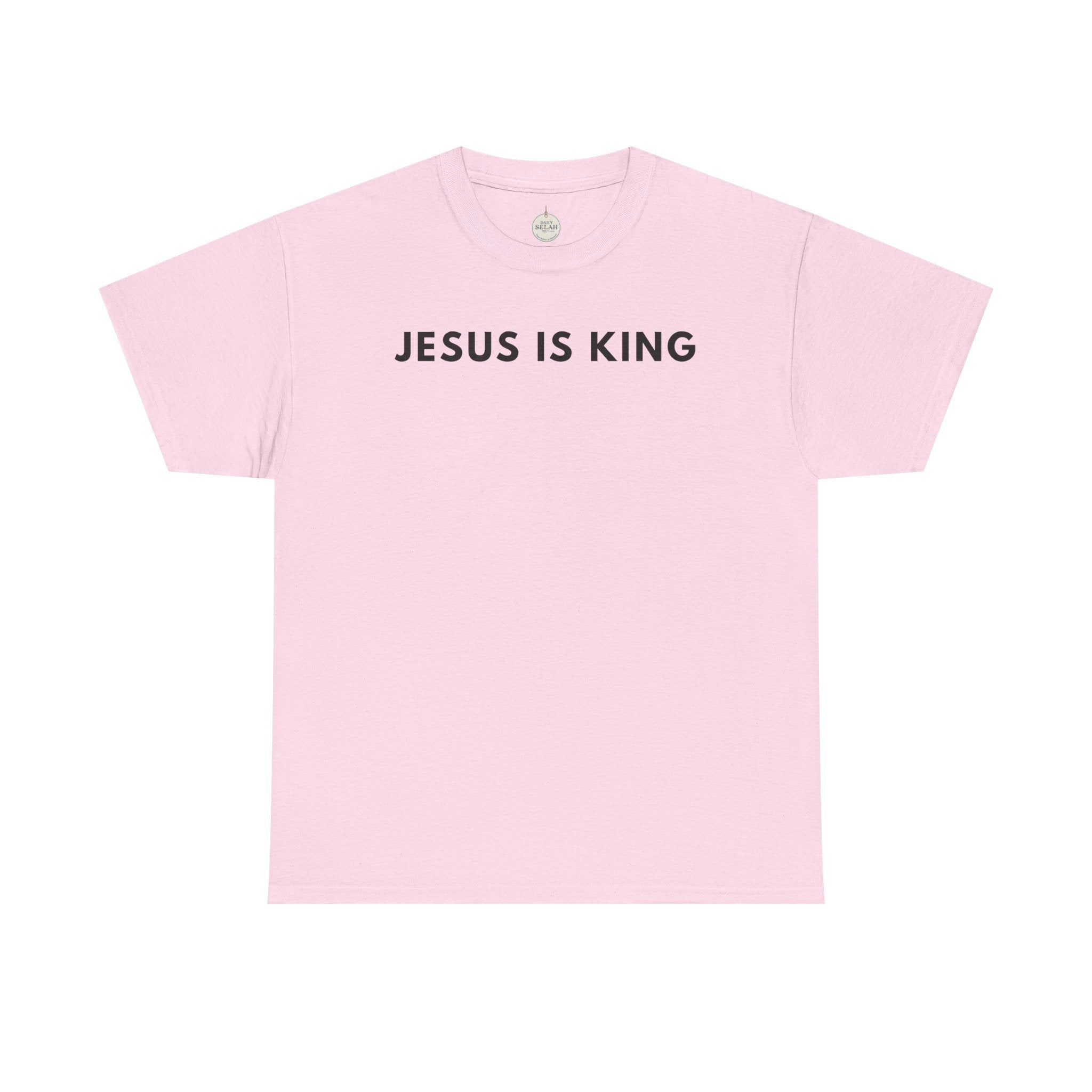 Jesus Is King Tee - Christian Faith White Cotton T-Shirt