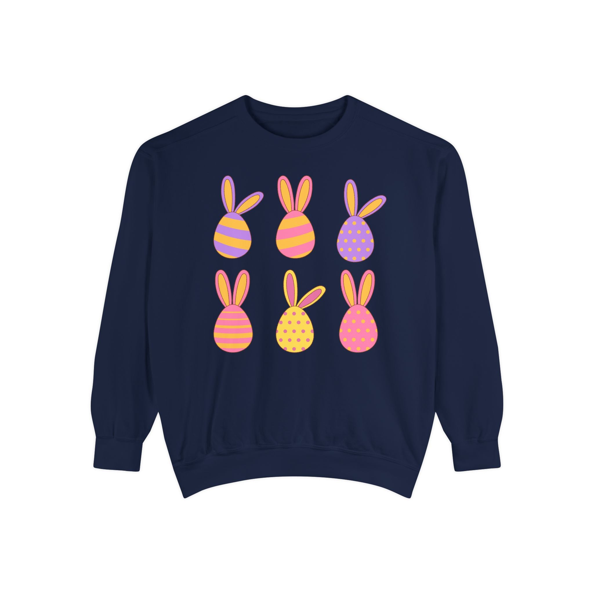 Easter Bunny Egg Sweatshirt — Pastel Bunny-Egg Graphic Pullover