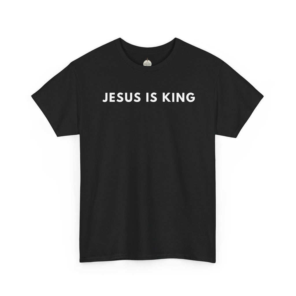 Jesus Is King Tee - Christian Faith White Cotton T-Shirt