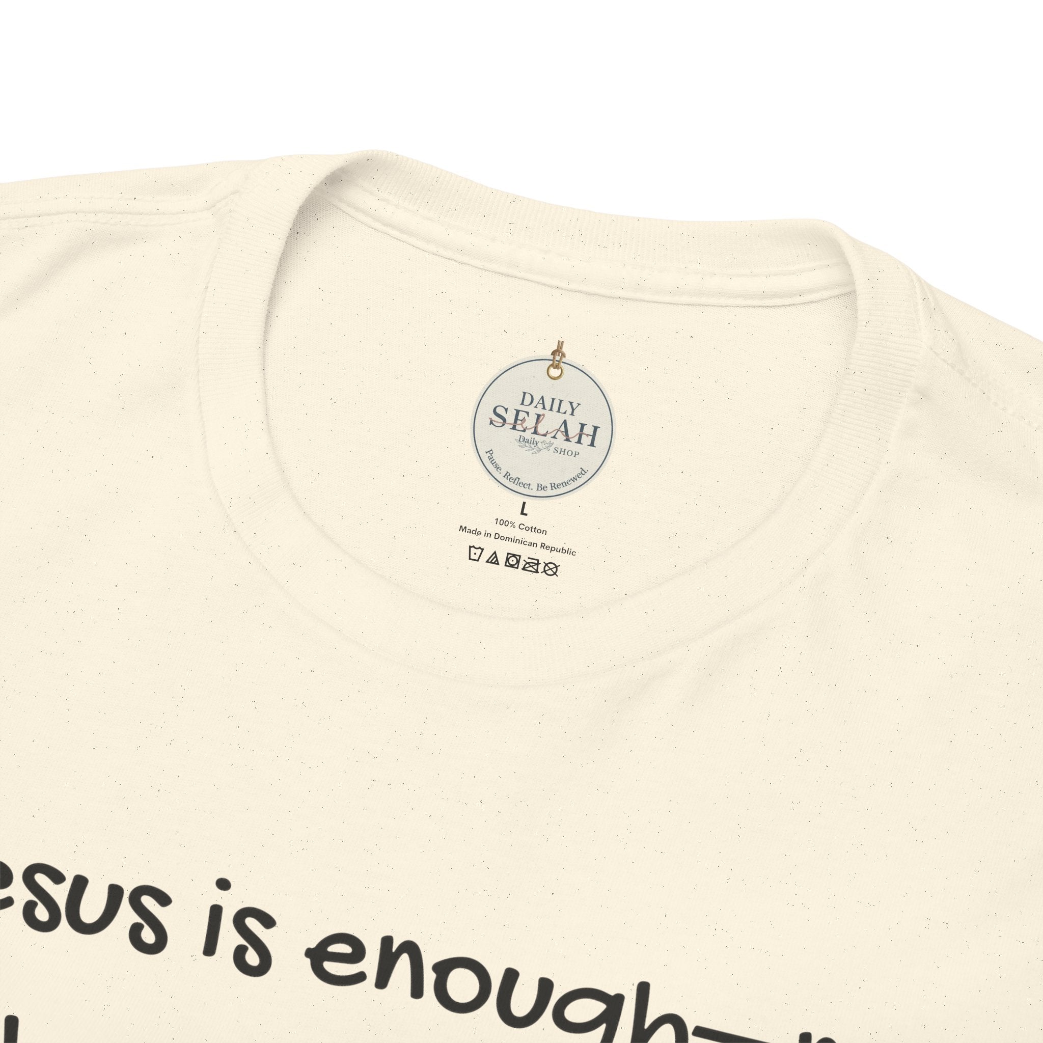 Christian T‑Shirt "Jesus is Enough — No Matter What You Lack" | Faith Graphic Tee