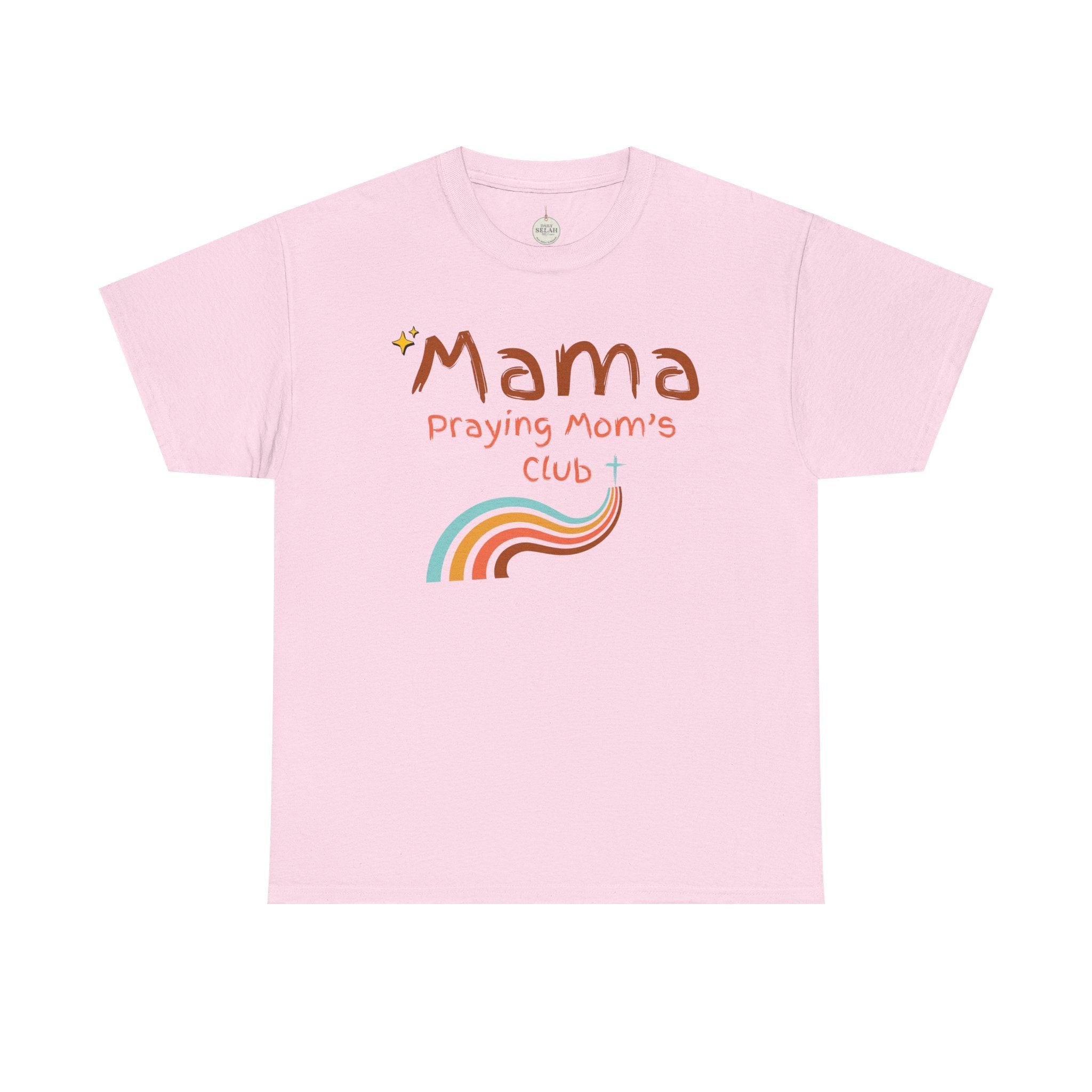 Mama Praying Mom's Club Tee — Inspirational Christian Mama T-Shirt with Rainbow - Mother's Day Gift