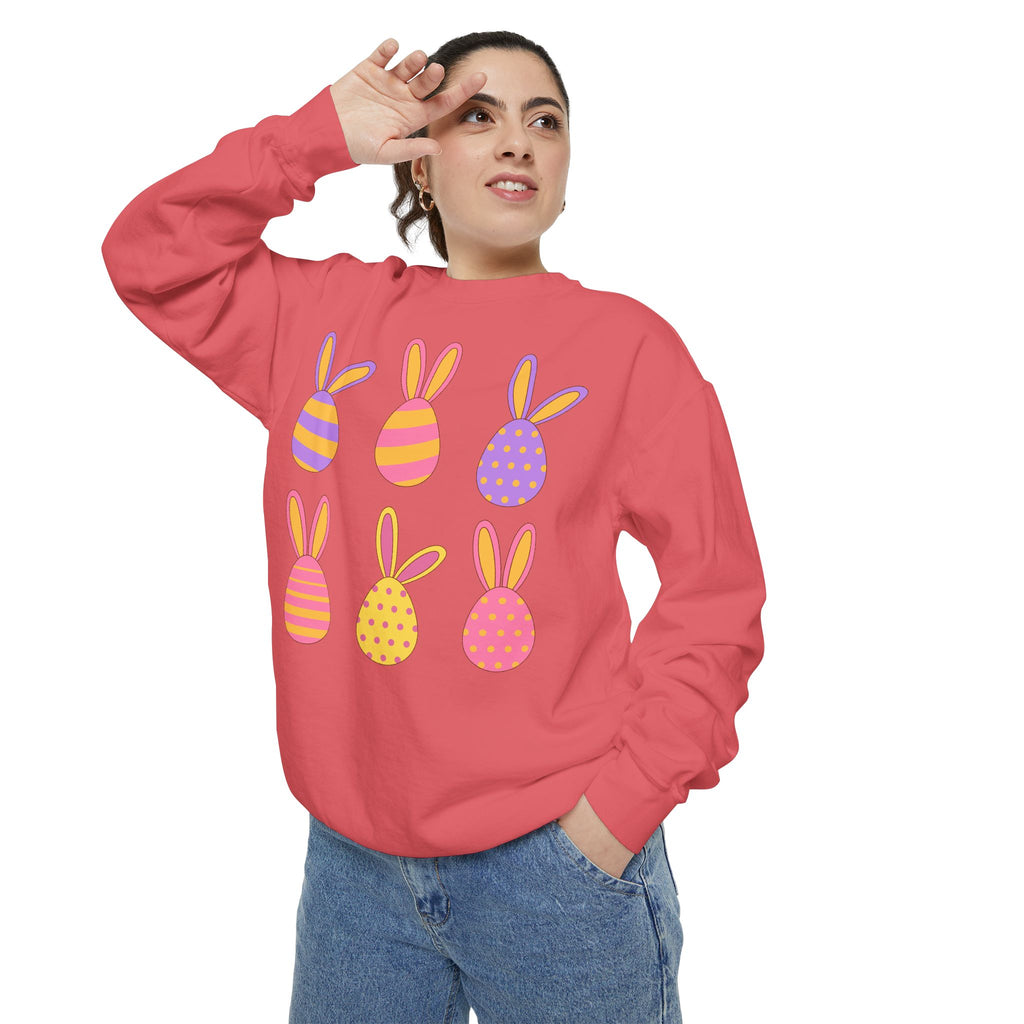 Easter Bunny Egg Sweatshirt — Pastel Bunny-Egg Graphic Pullover