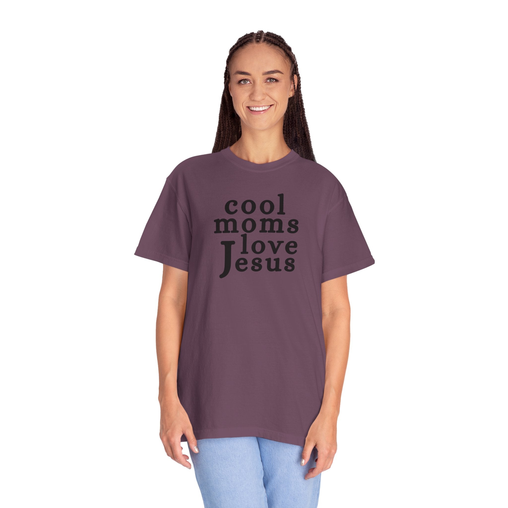 Christian Mom T-Shirt — "Cool Moms Love Jesus" Graphic Tee