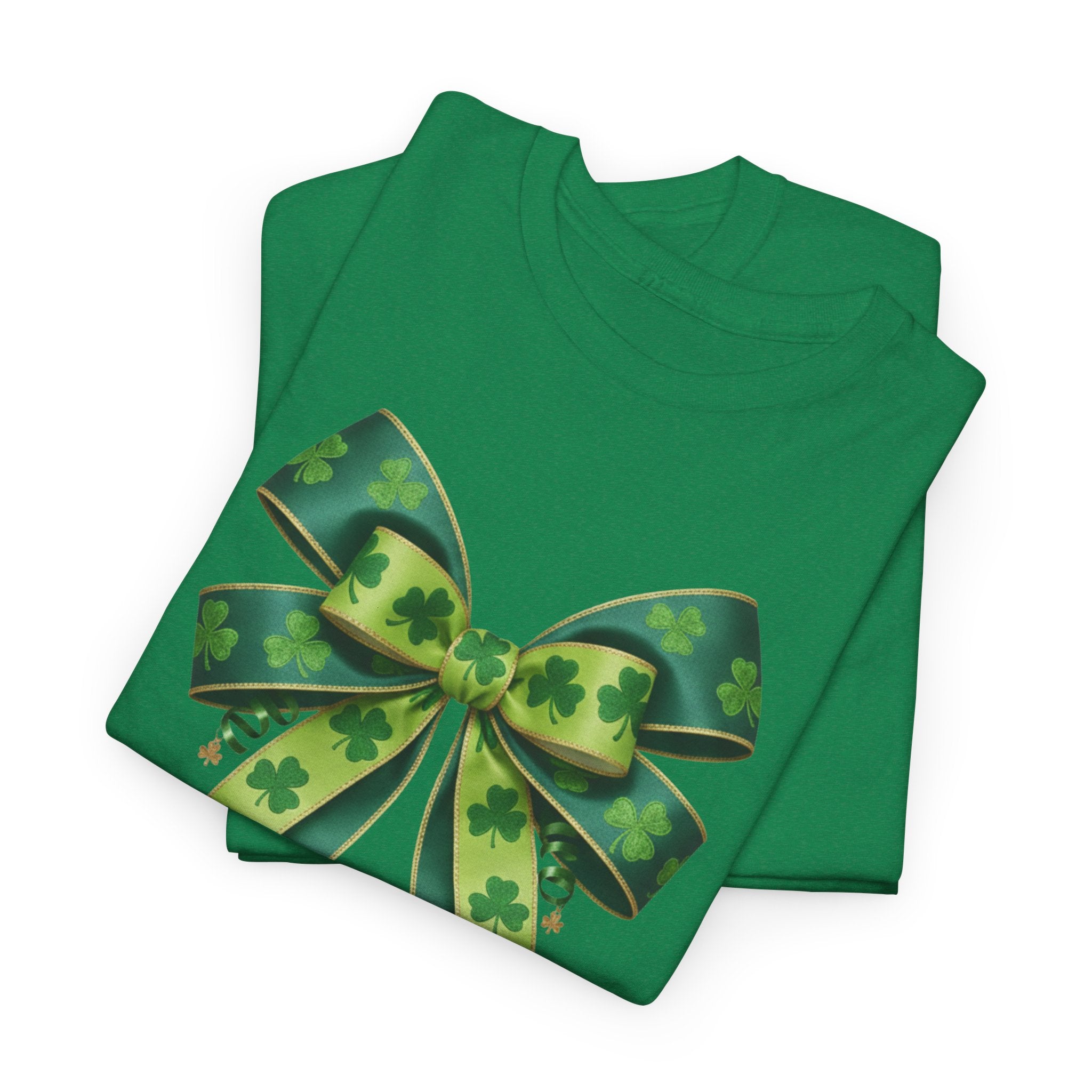St. Patrick's Green Shamrock Bow T-Shirt