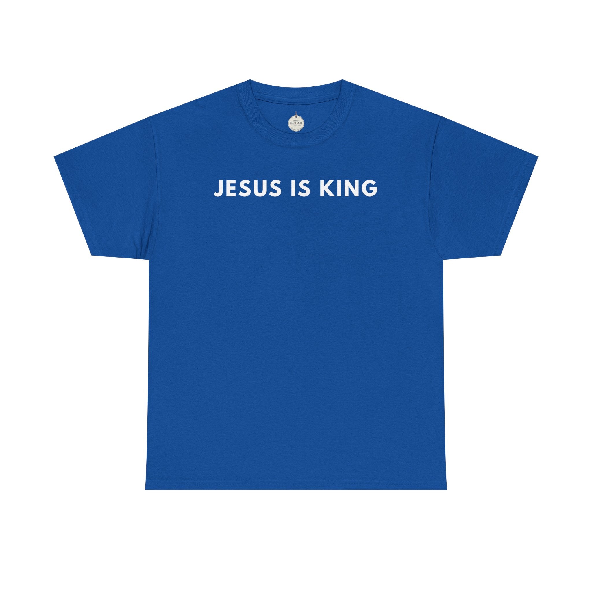 Jesus Is King Tee - Christian Faith White Cotton T-Shirt