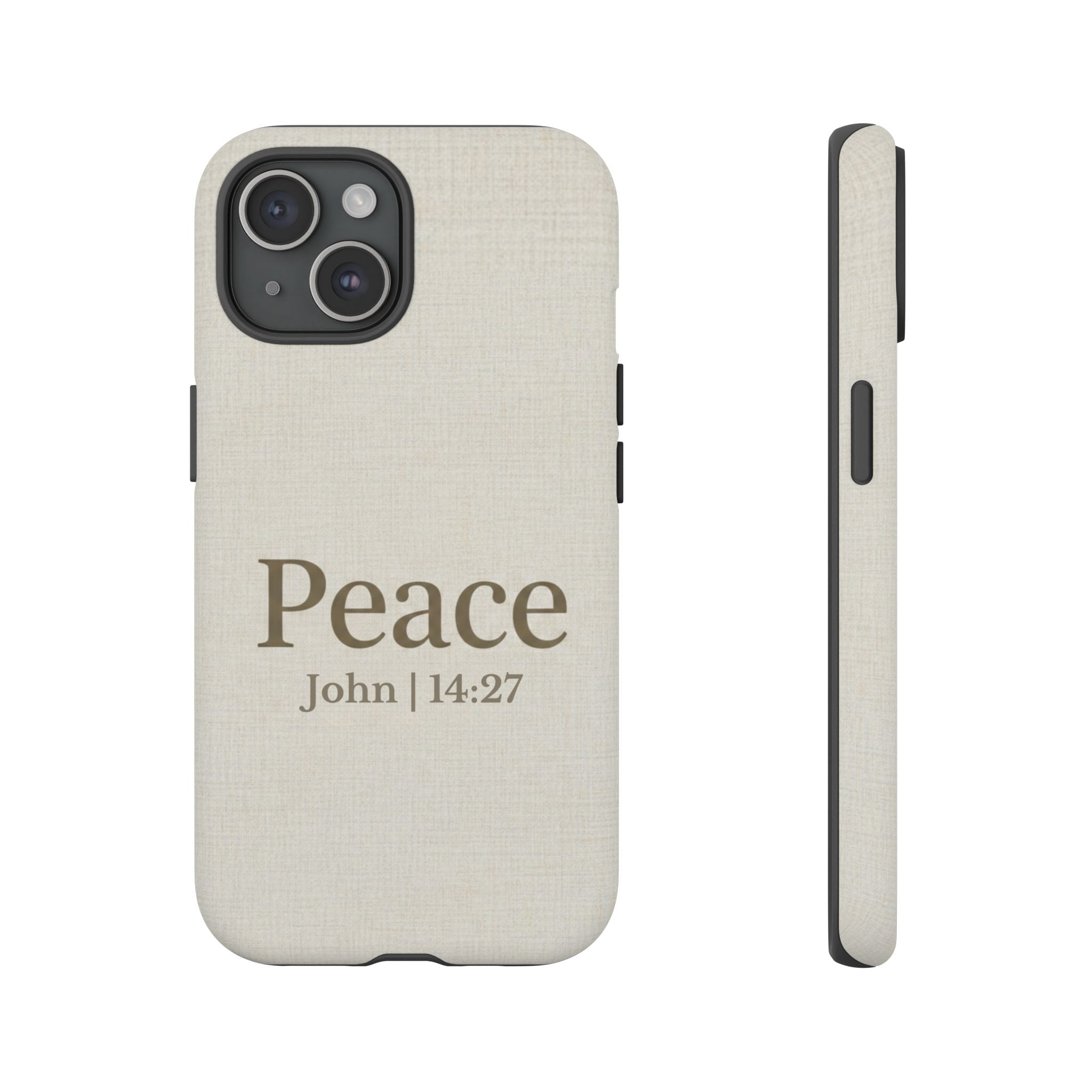Peace (John 14:27) Phone Case — Minimalist Christian Scripture iPhone & Android Cover