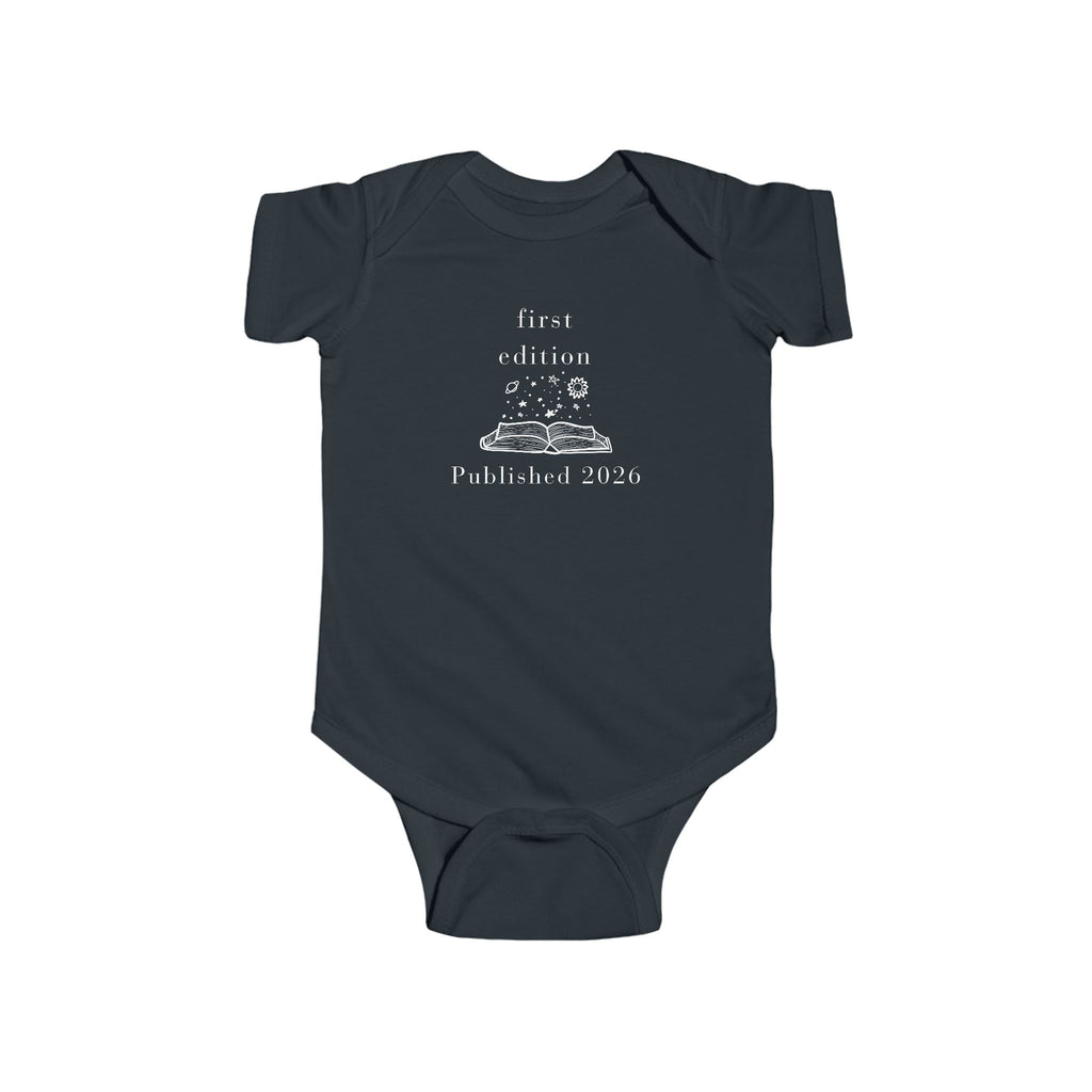 First Edition Published 2026 Bodysuit | Baby Bookworm Illustration