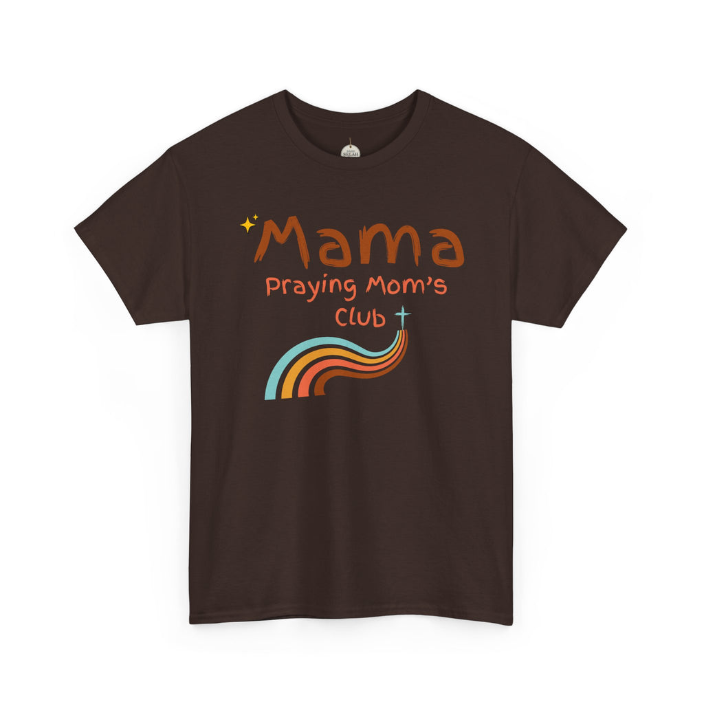 Mama Praying Mom's Club Tee — Inspirational Christian Mama T-Shirt with Rainbow - Mother's Day Gift