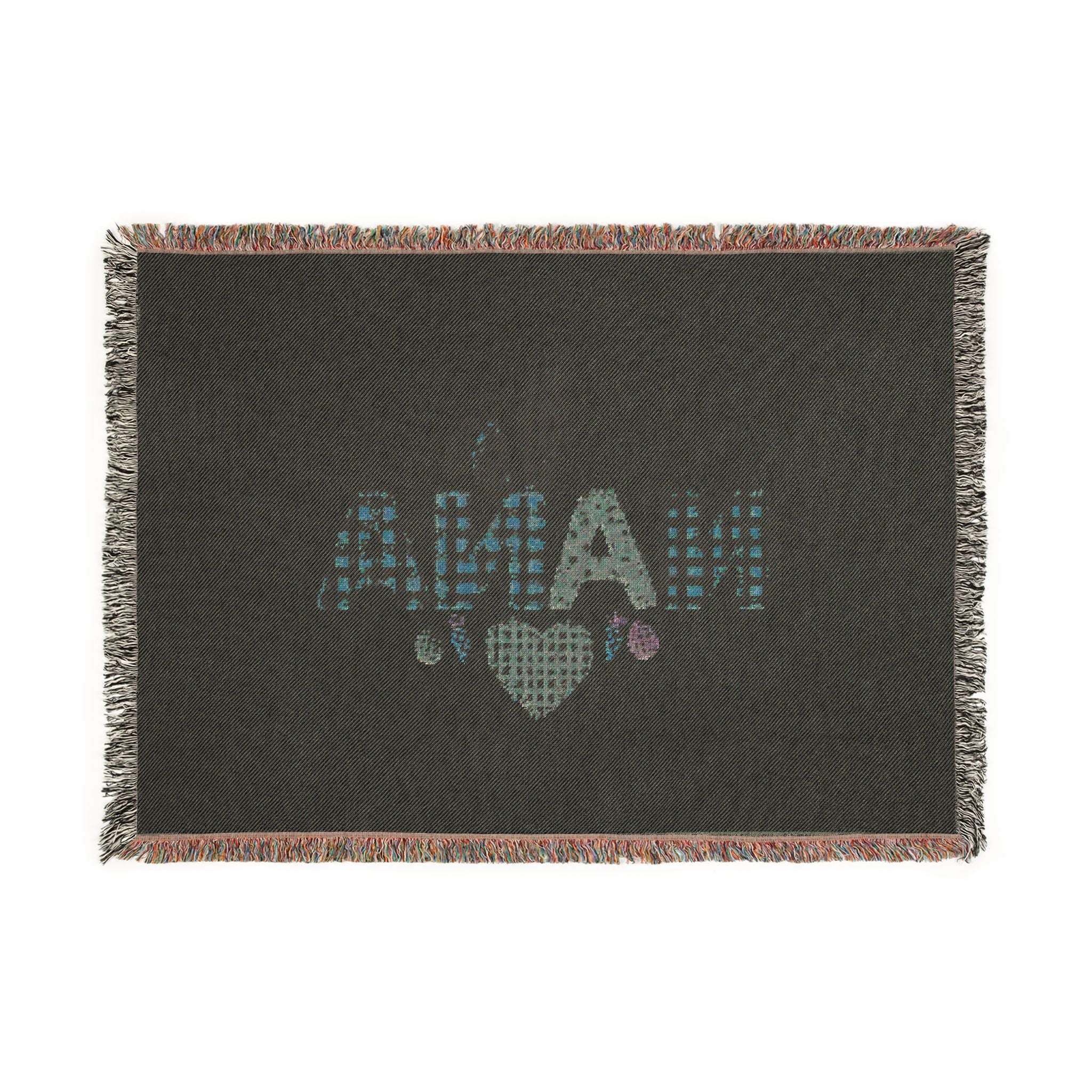 Nana Heart Woven Blanket — Cozy Plaid Patchwork Throw for Grandmothers