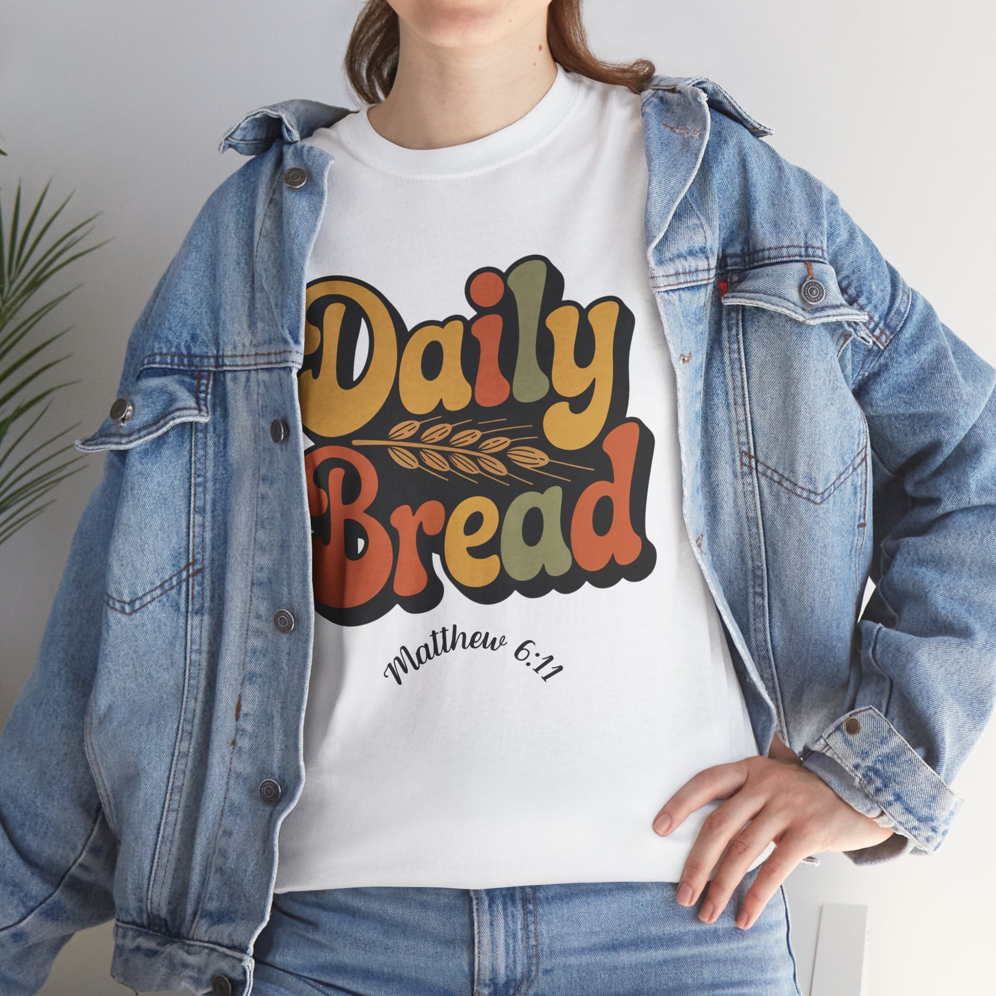 Daily Bread Shirt, Matthew 6:11, Retro Christian Shirt, Vintage Faith Shirt, Lord's Prayer Shirt, Christian Gift, Scripture Shirt