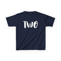 'Two' Kids T‑Shirt – Birthday Toddler Number Shirt for 2-Year-Olds