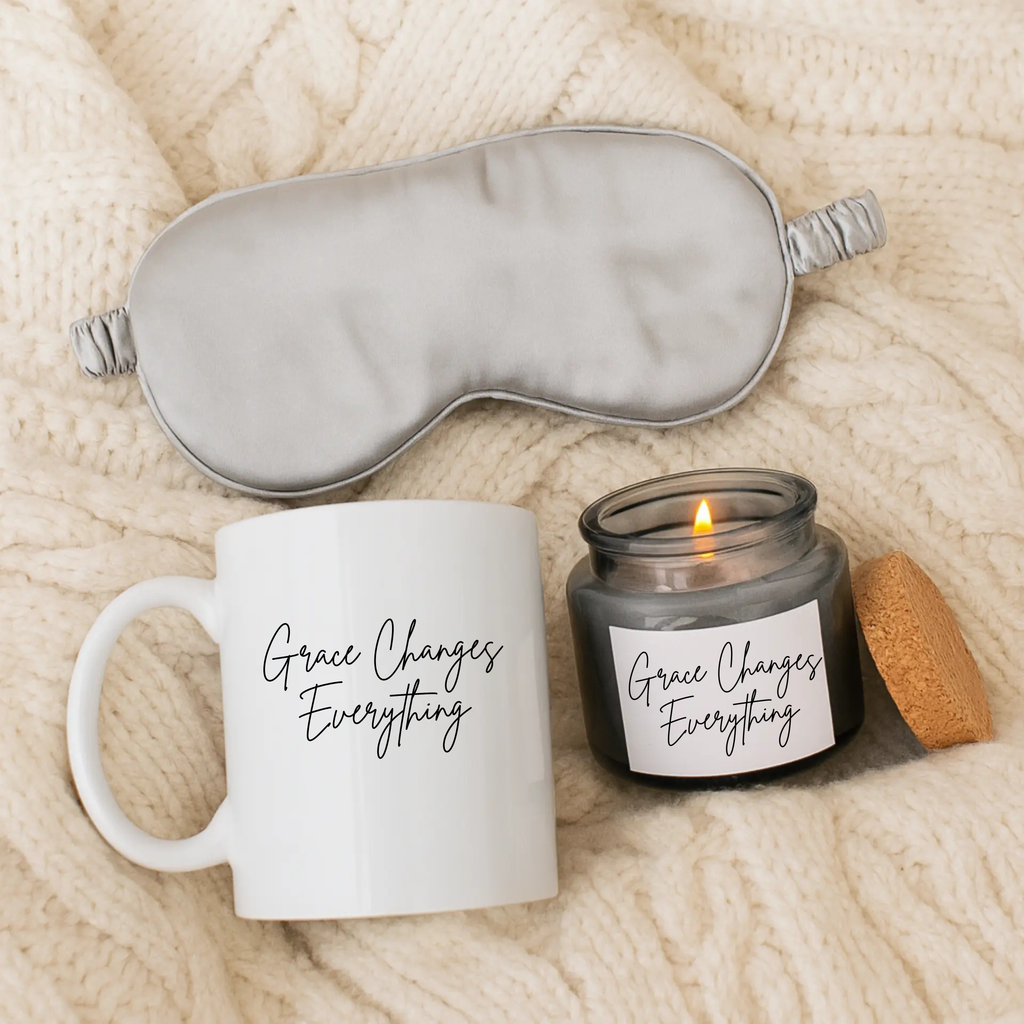 Grace Changes Everything Gift Set — Faith-Inspired Candle & Mug Set for Encouragement and Calm