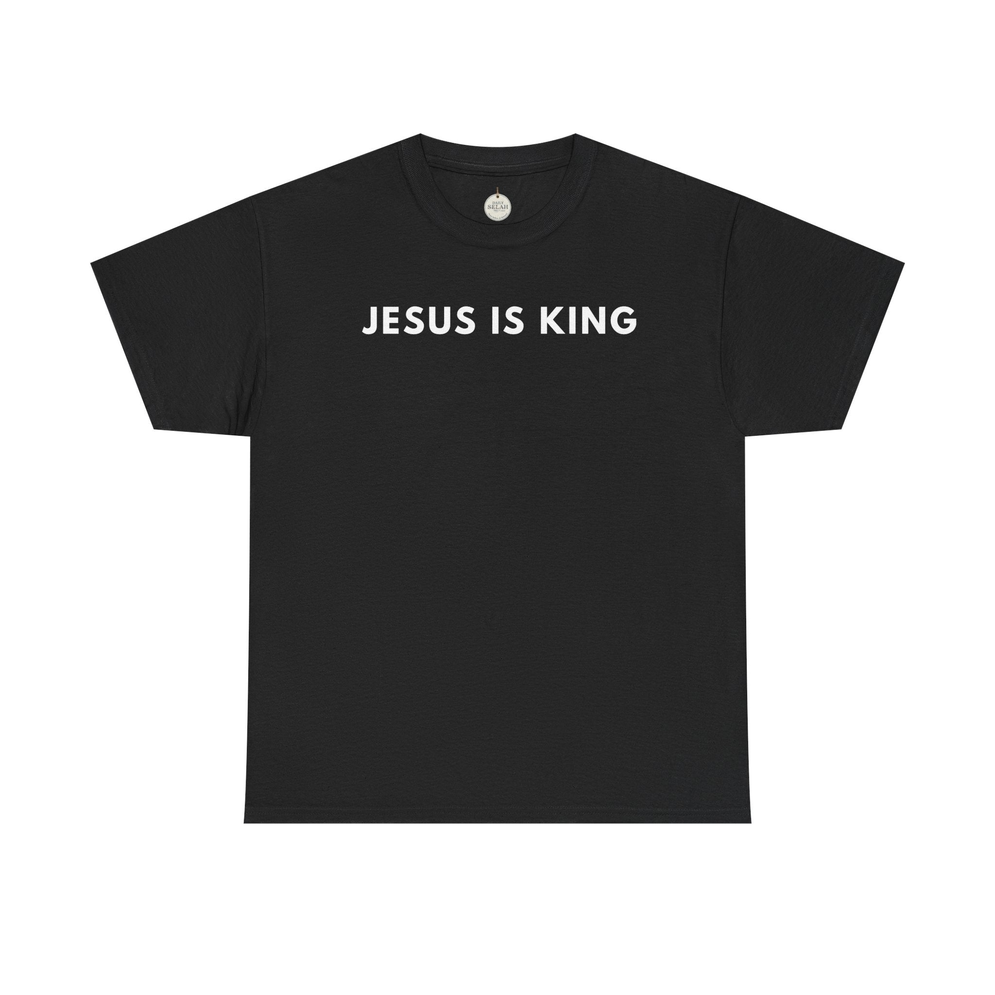 Jesus Is King Tee - Christian Faith White Cotton T-Shirt