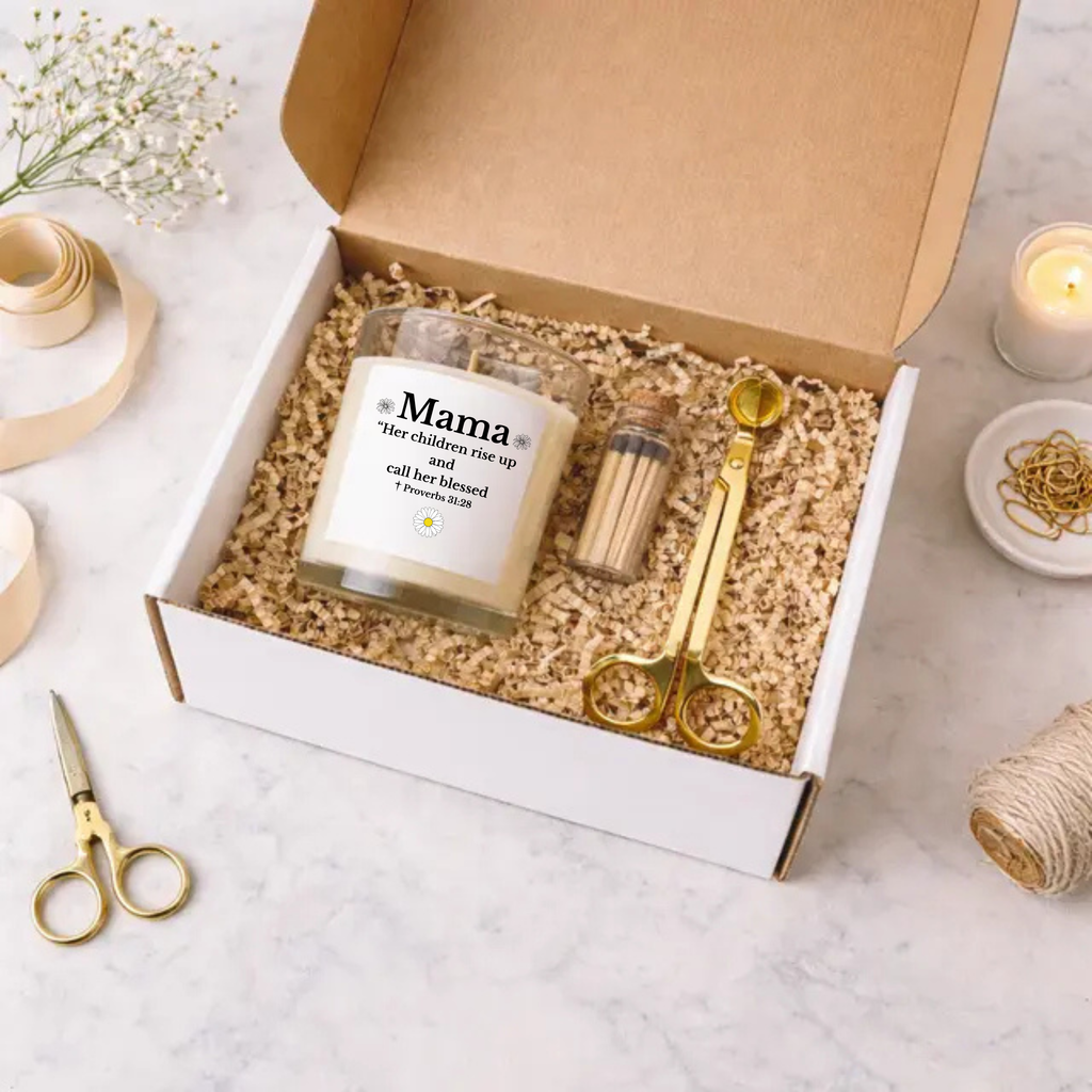 Quiet Bloom Candle Gift Set — Soy Candle, Wick Trimmer & Matches -Mother's Day Gift