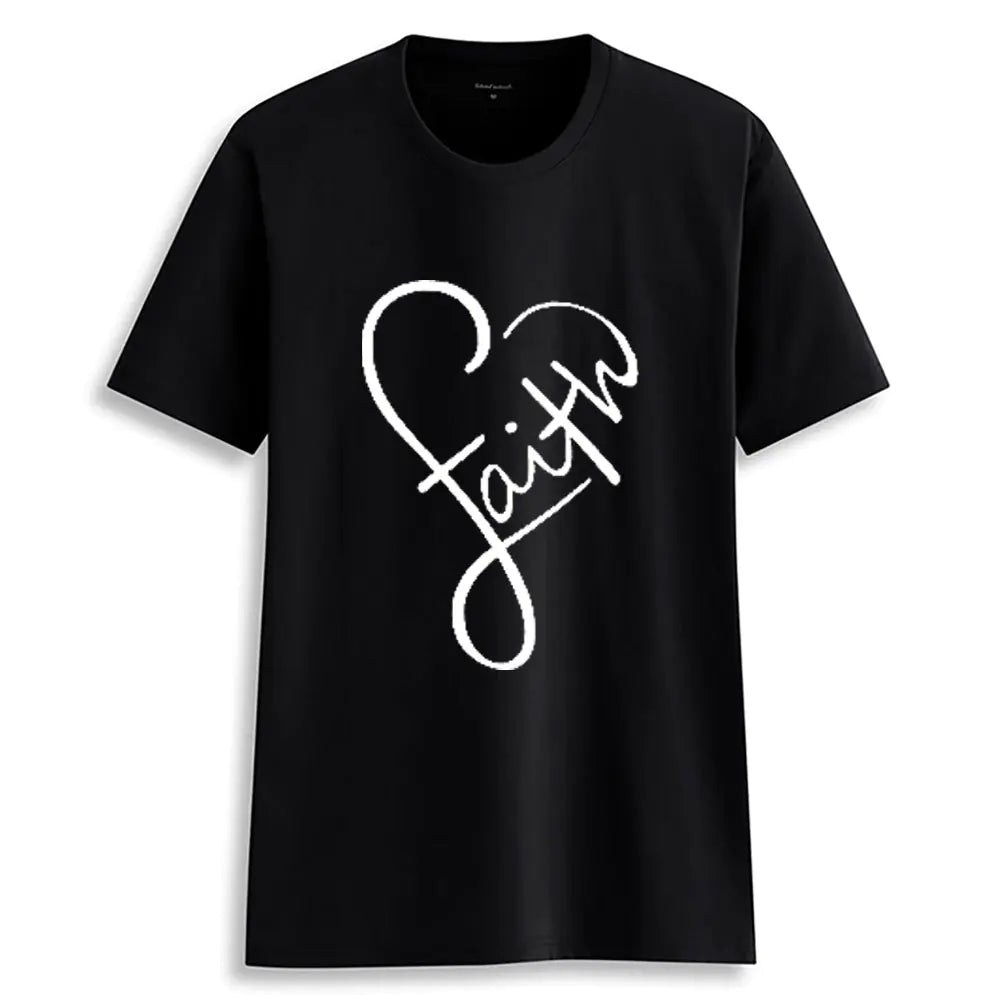 Women's Summer Fashion Cross Faith T-Shirt, Short Sleeve