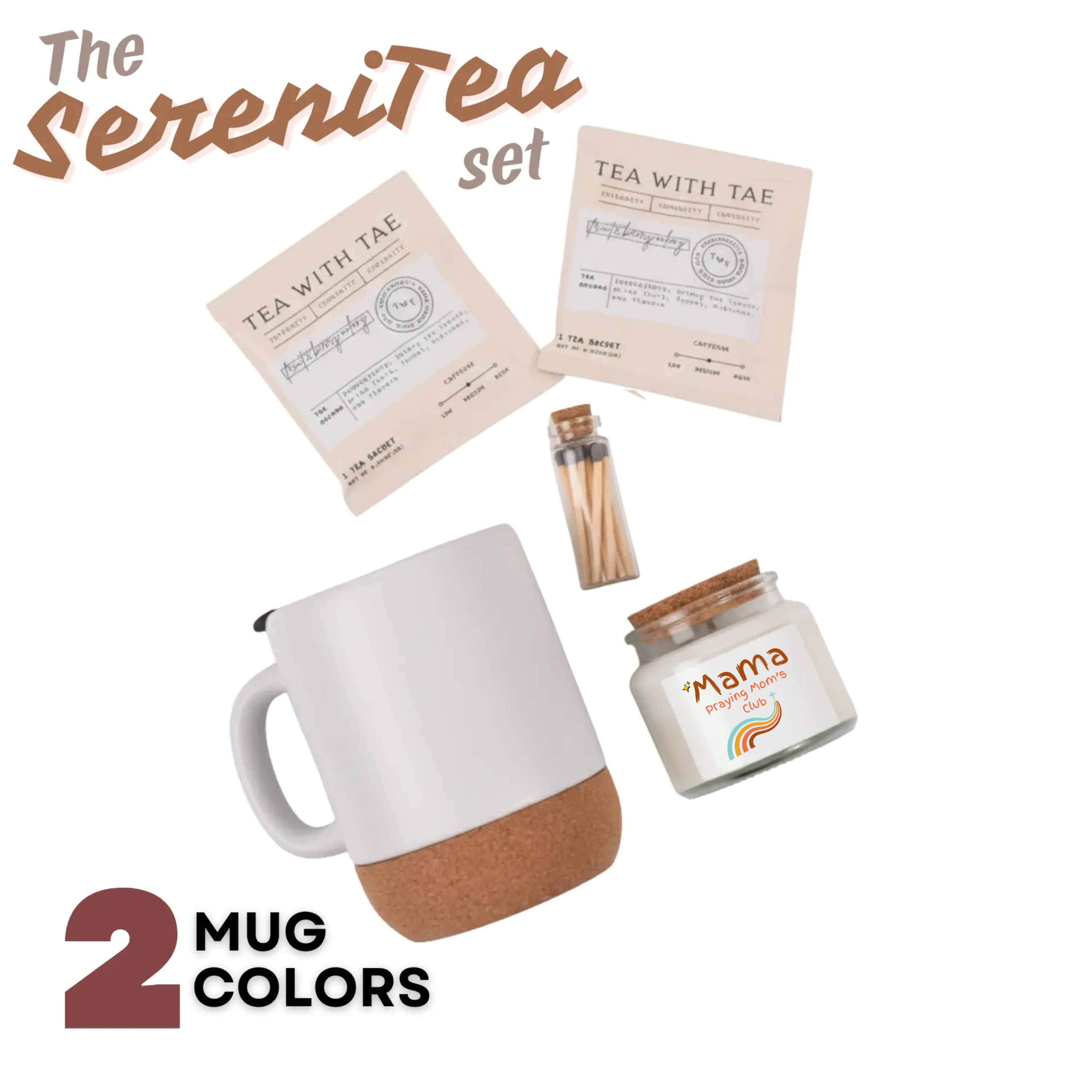 The SereniTea Set — Faith-Inspired Tea & Candle Gift Box  Mother's Day Gift