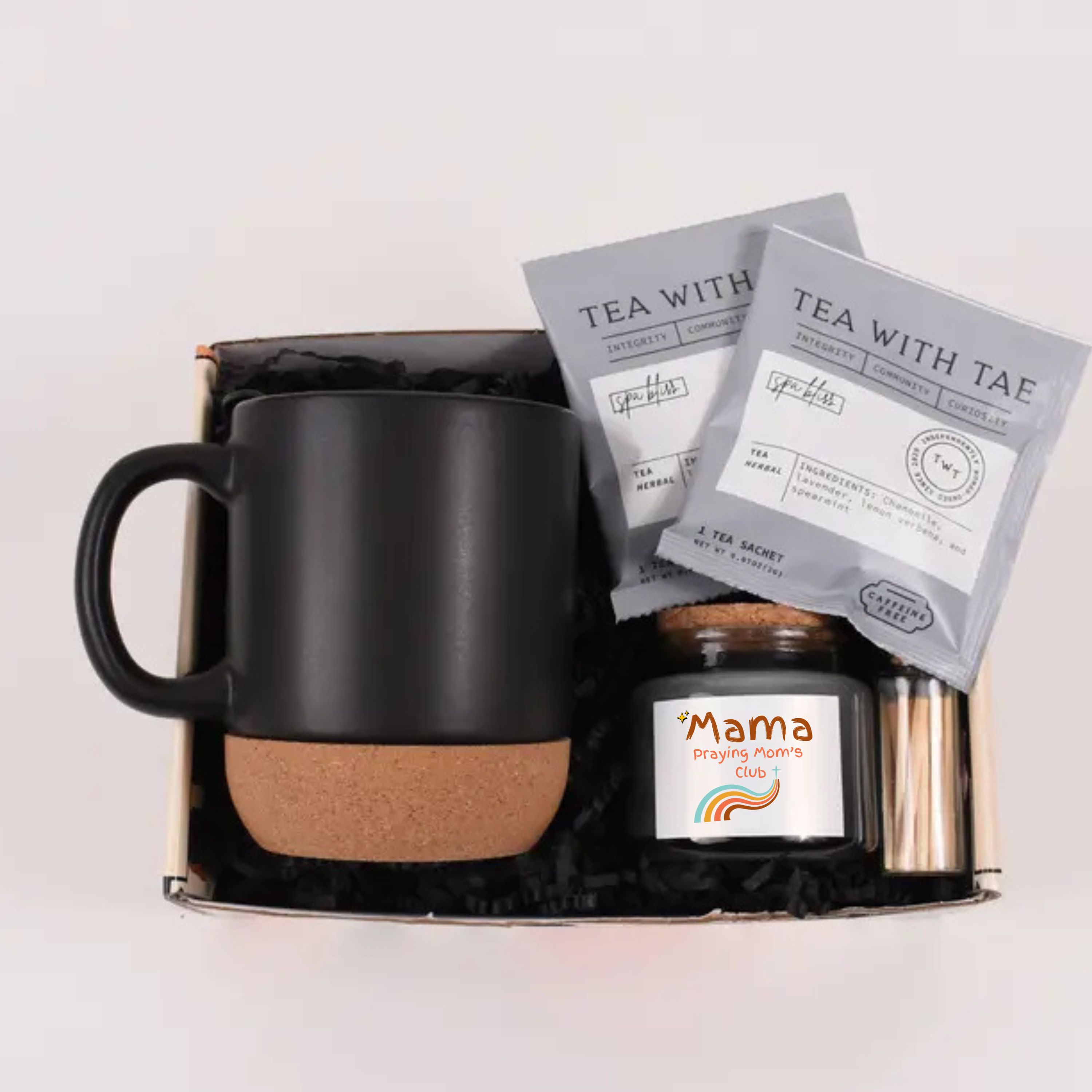 The SereniTea Set — Faith-Inspired Tea & Candle Gift Box  Mother's Day Gift