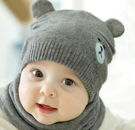 Children's Beanie and Scarf Set for Fall and Winter