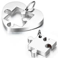 Couple Heart Necklace Set in Stainless Steel