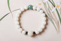Natural White Jade Bodhi Bead Bracelet for Women
