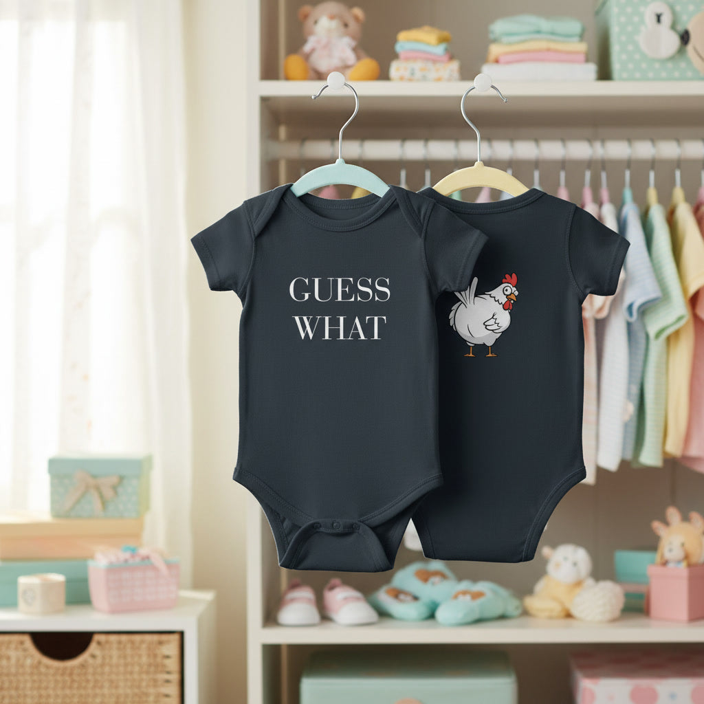 Funny Infant Bodysuit — "Guess What? Chicken Butt!" Baby Onesie