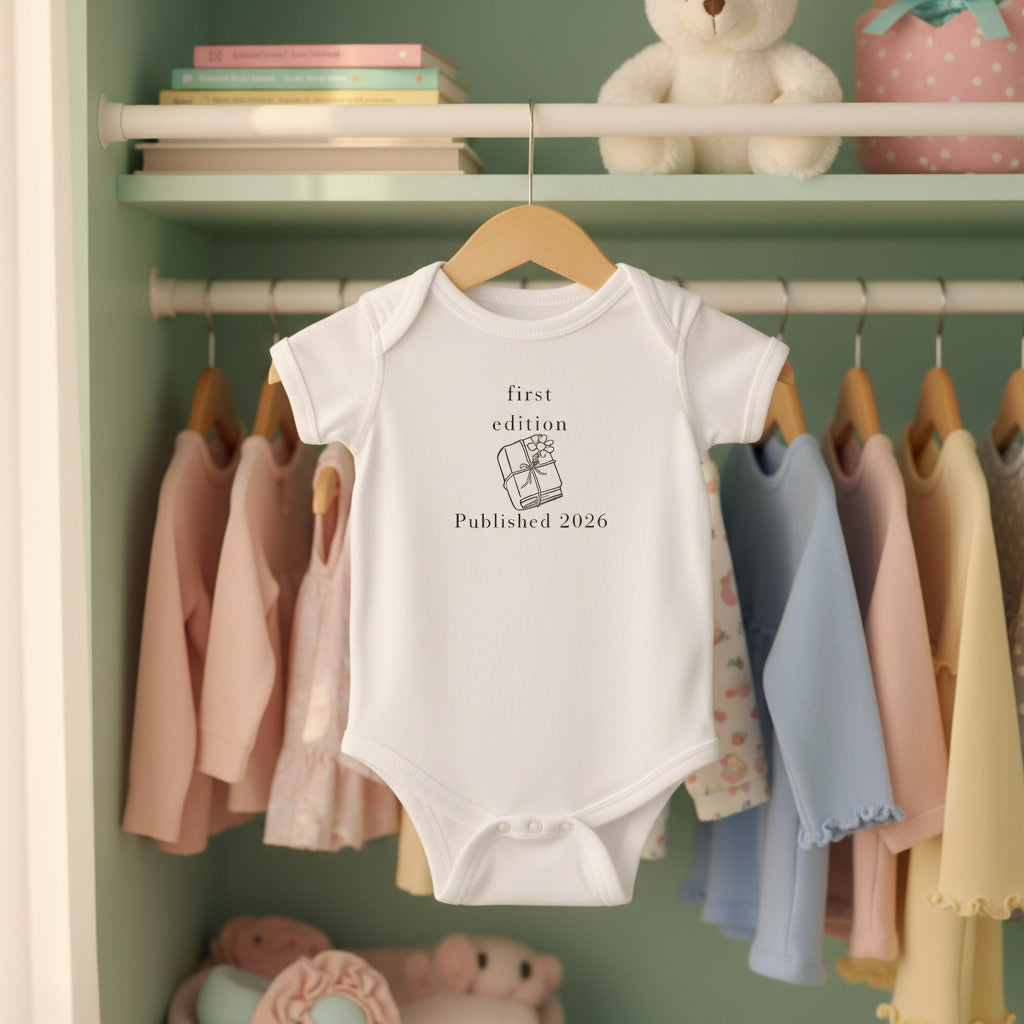 First Edition Published 2026 Bodysuit | Newborn Baby Announcement
