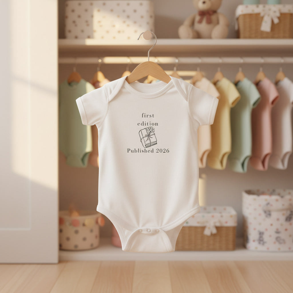 First Edition Published 2026 Bodysuit | Newborn Baby Announcement