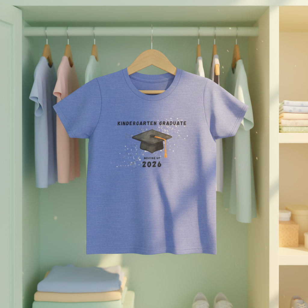 Kindergarten Graduate 2026 Youth Tee — Graduation Cap Graphic