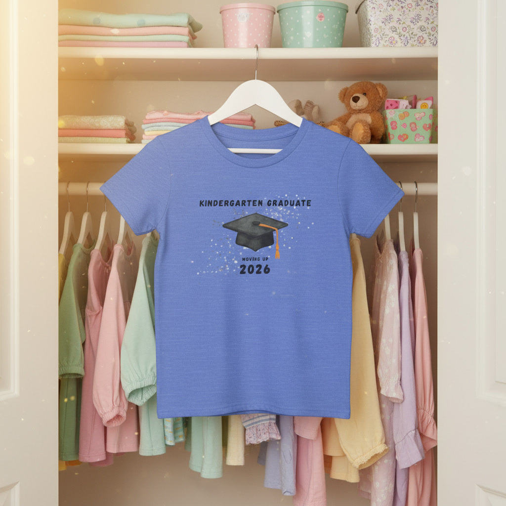 Kindergarten Graduate 2026 Youth Tee — Graduation Cap Graphic