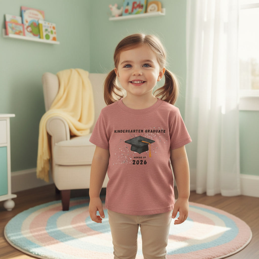 Kindergarten Graduate 2026 Youth Tee — Graduation Cap Graphic