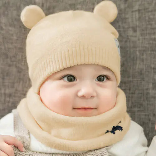 Children's Beanie and Scarf Set for Fall and Winter