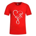 Women's Summer Fashion Cross Faith T-Shirt, Short Sleeve