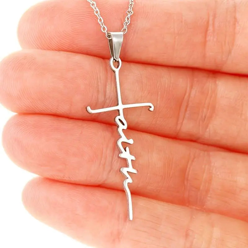 Fashion Cross Pendant Necklace - Alloy Faith Jewelry