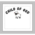 Baby Lovey Blanket - "Child of God" Lamb Minky Comforter with Blessing (Numbers 6:24-26)