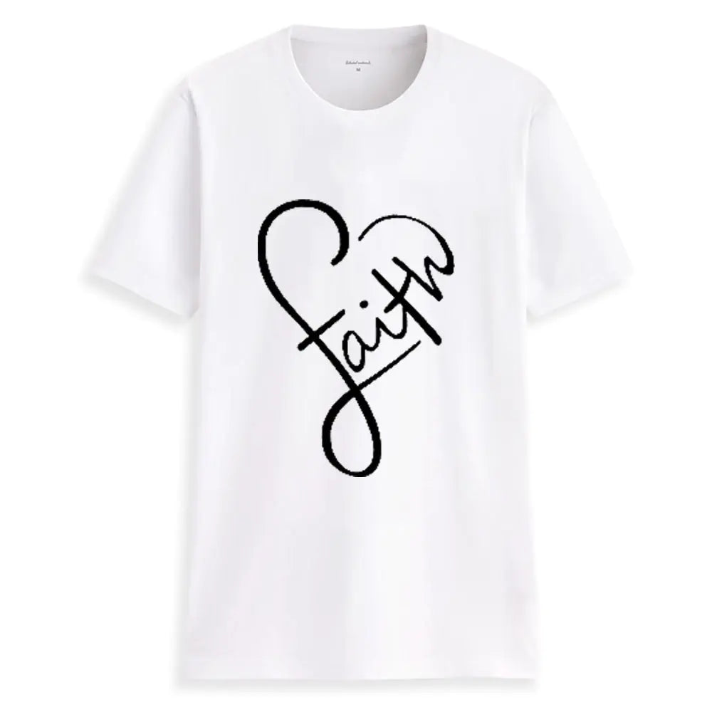 Women's Summer Fashion Cross Faith T-Shirt, Short Sleeve