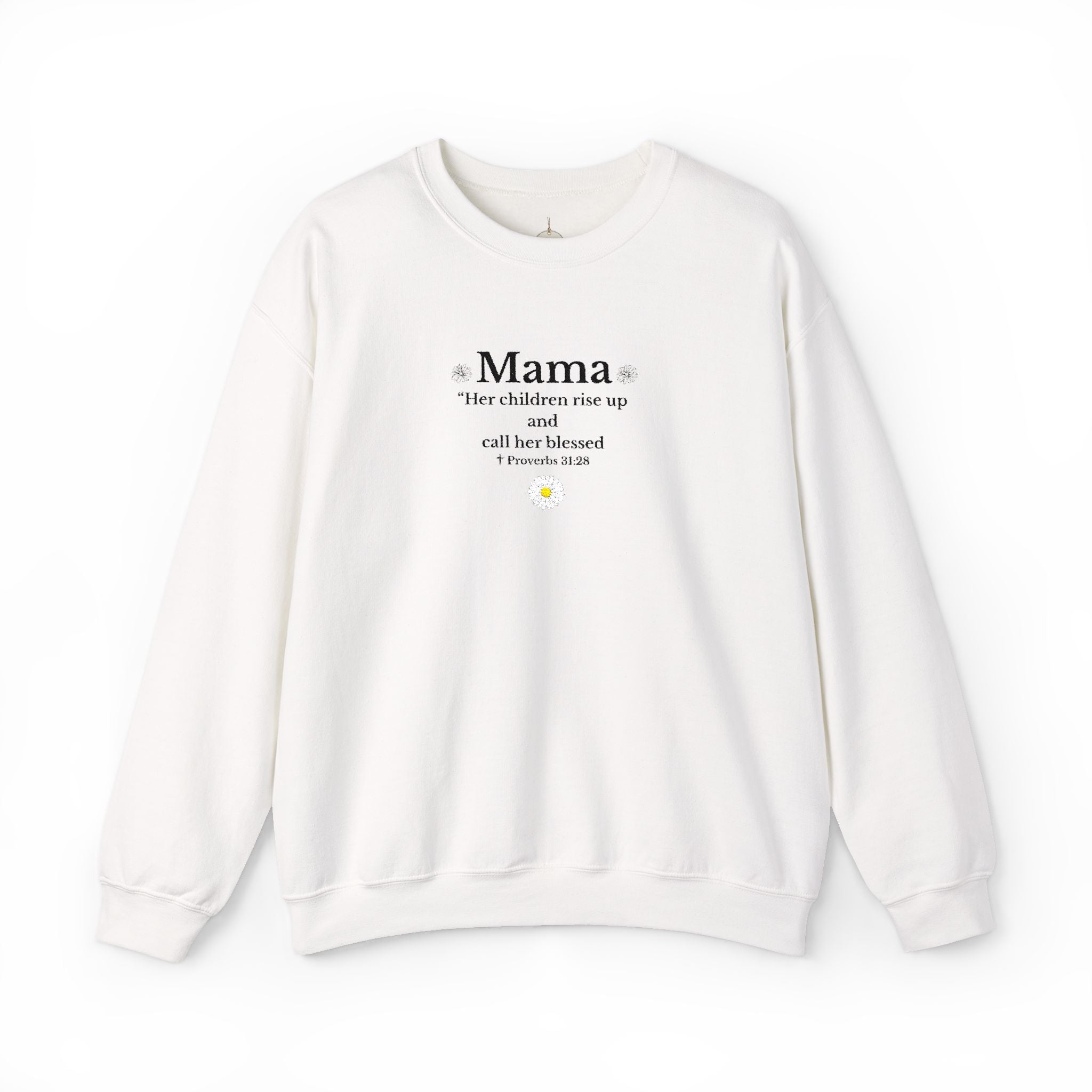 Mama Sunshine Crewneck Sweatshirt — "Mama the sunshine in my soul" Cozy Mom Gift - Embroidered